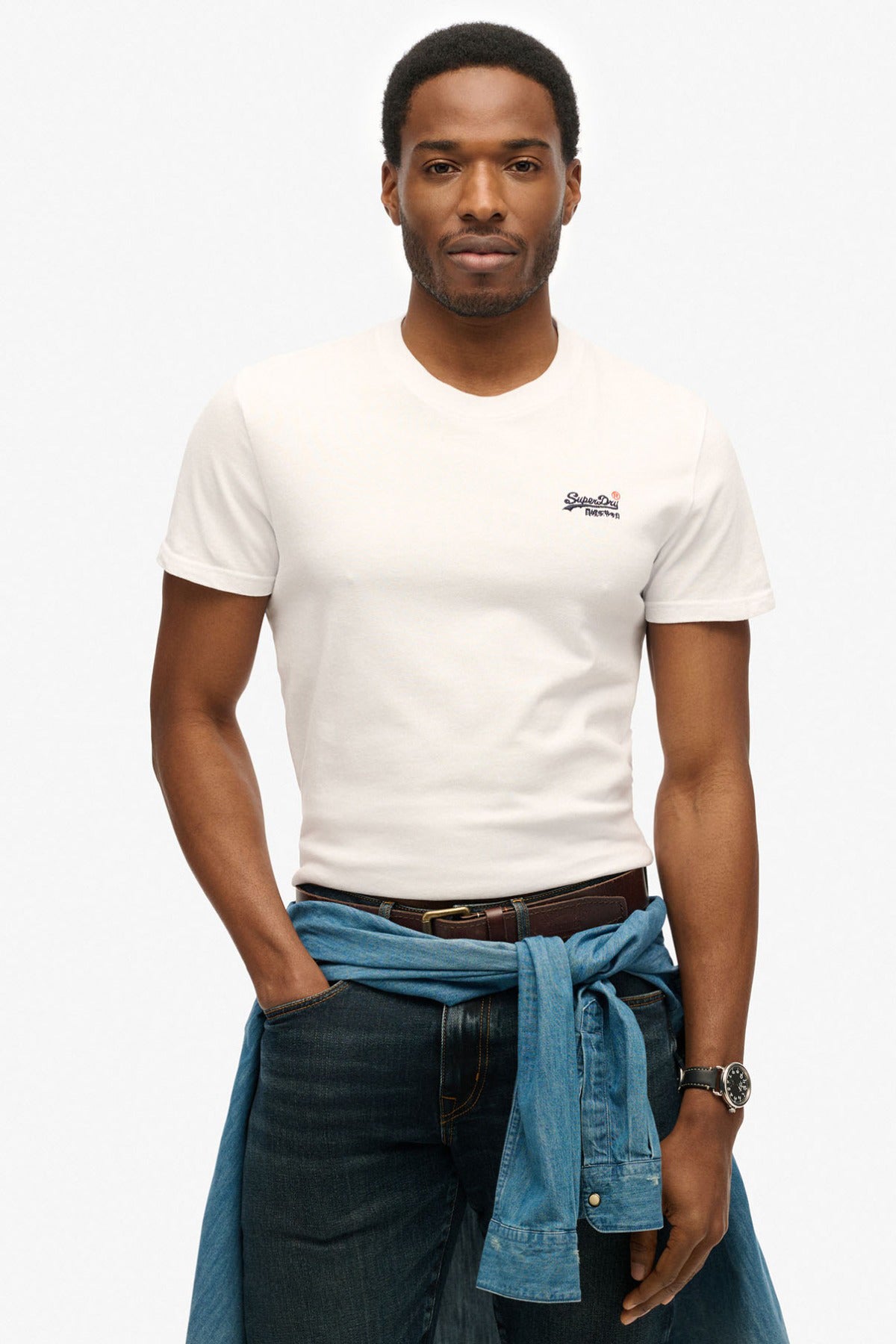 SUPERDRY ESSENTIAL CONTRAST EMB TEE