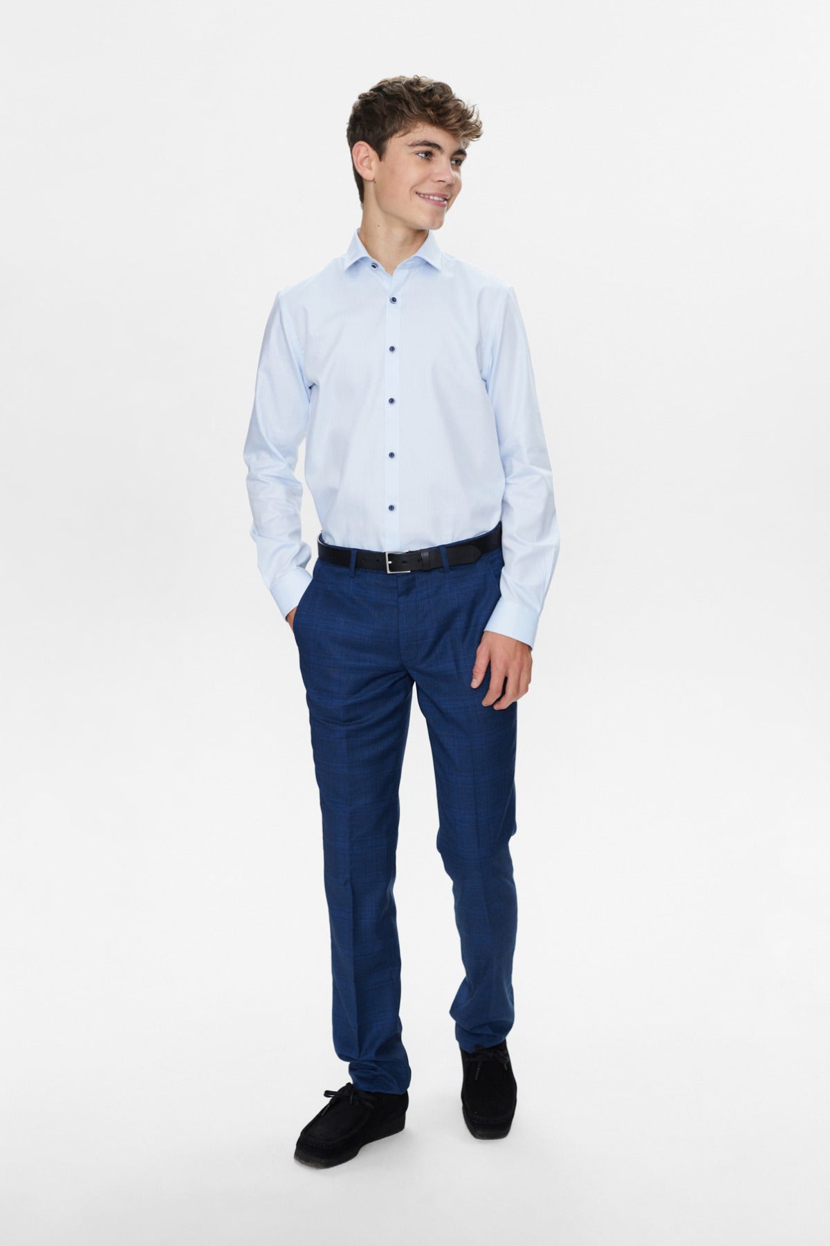 NIFTY BOY Skjorte kontrastknap BERTIL 3209