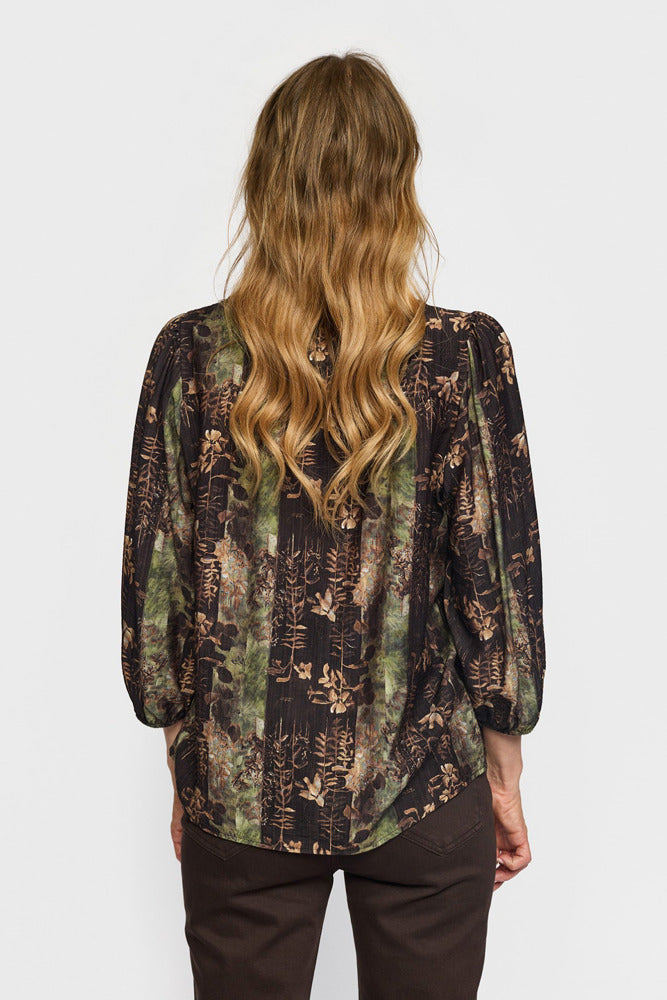 FANNY - Bluse med botanisk mønster