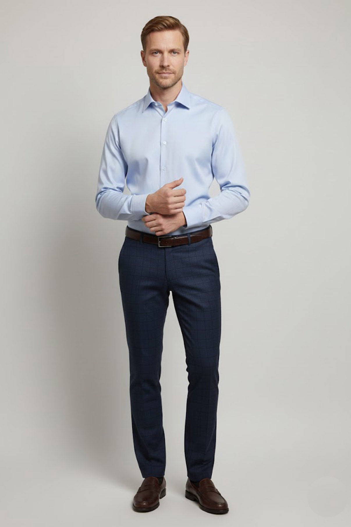 Hento - Strygefri langærmet skjorte