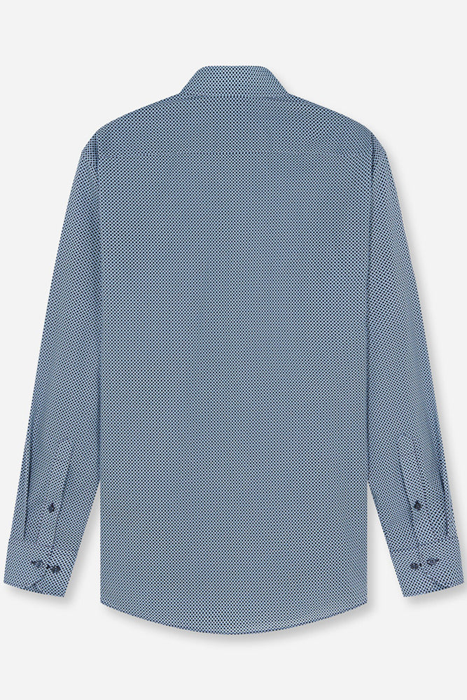 Strygefri skjorte med småmønstret design i comfort fit