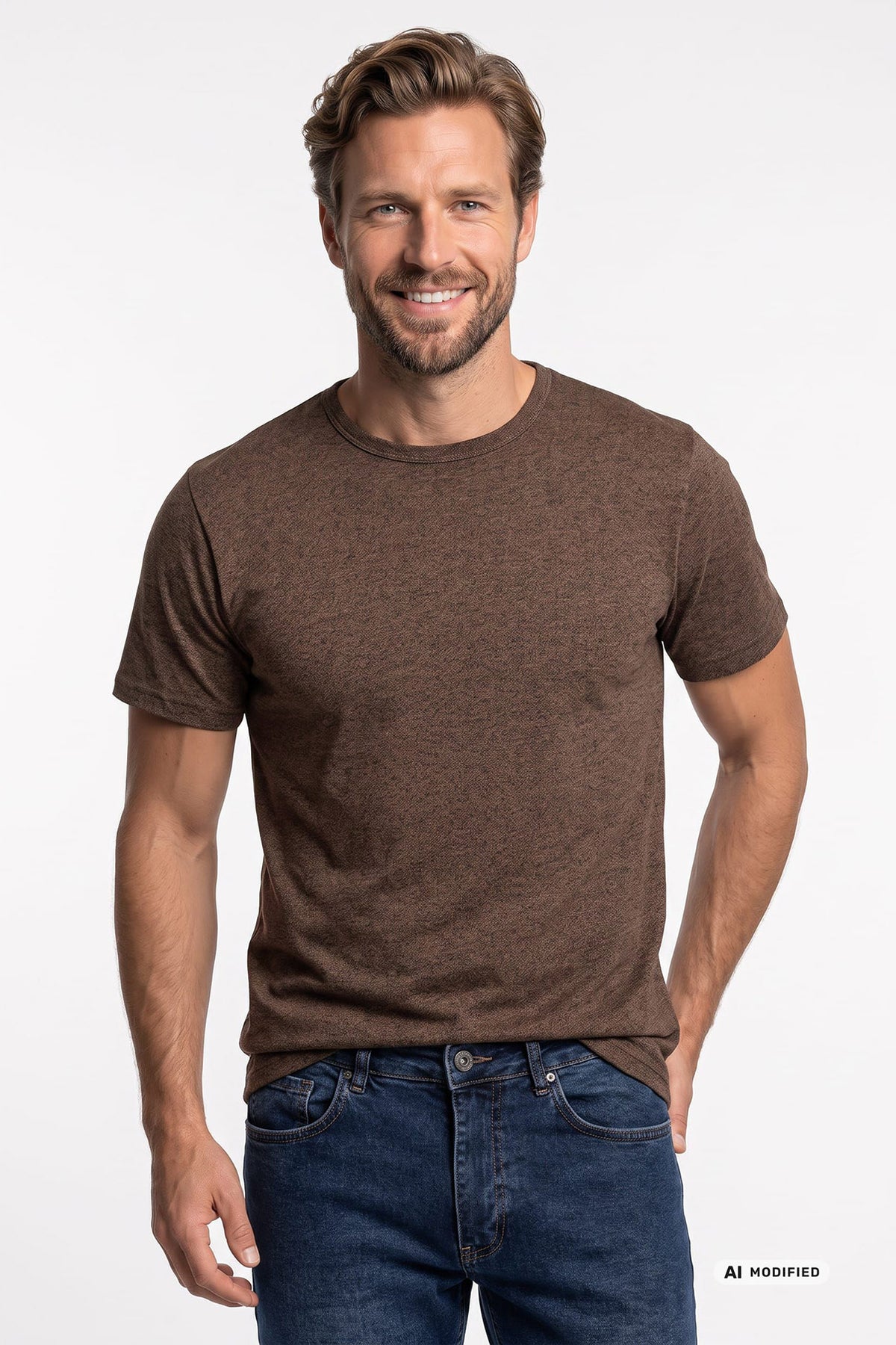 Sam - Basic T-shirt i tætstrikket kvalitet
