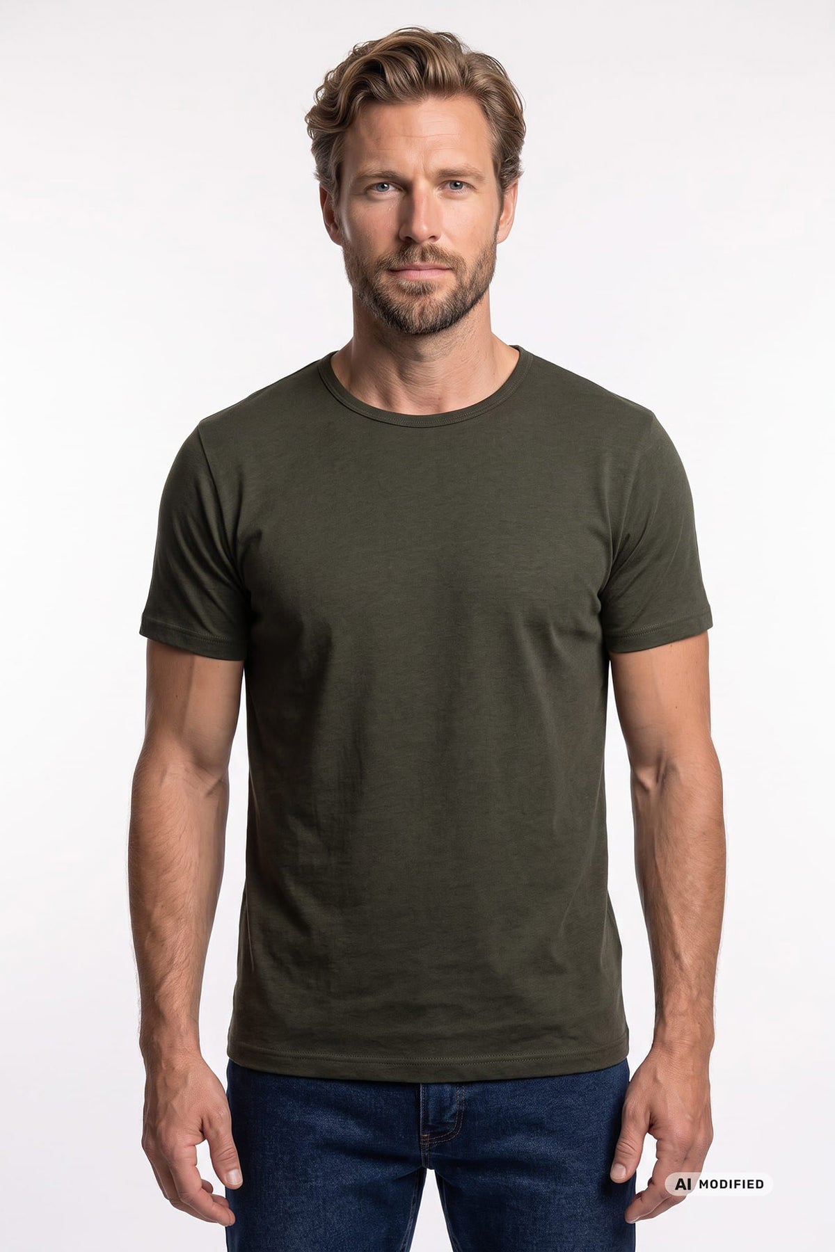 Sam - Basic T-shirt i tætstrikket kvalitet