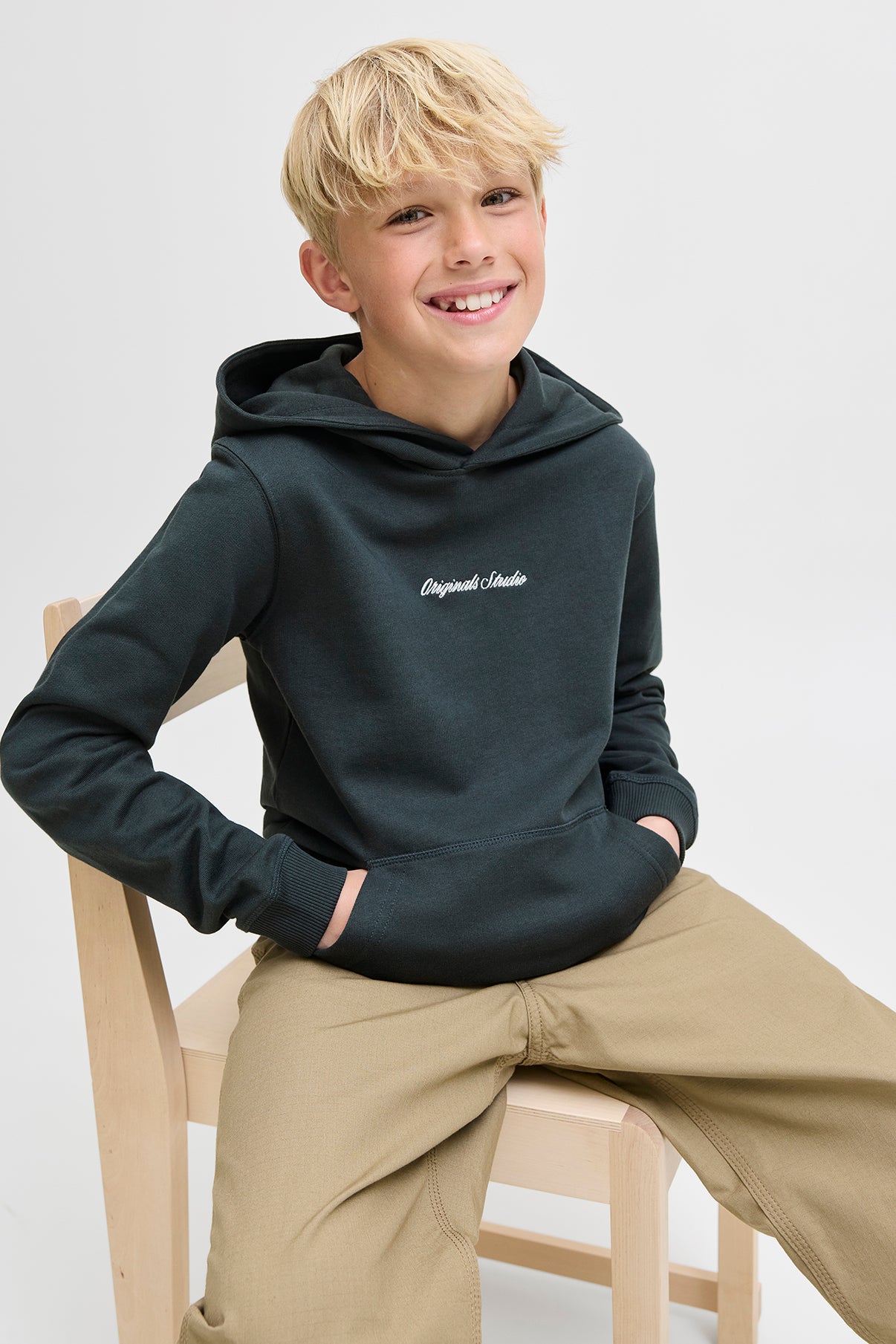 Jack & Jones Junior JORNORREBRO EMB SWEAT HOOD NOOS JNR