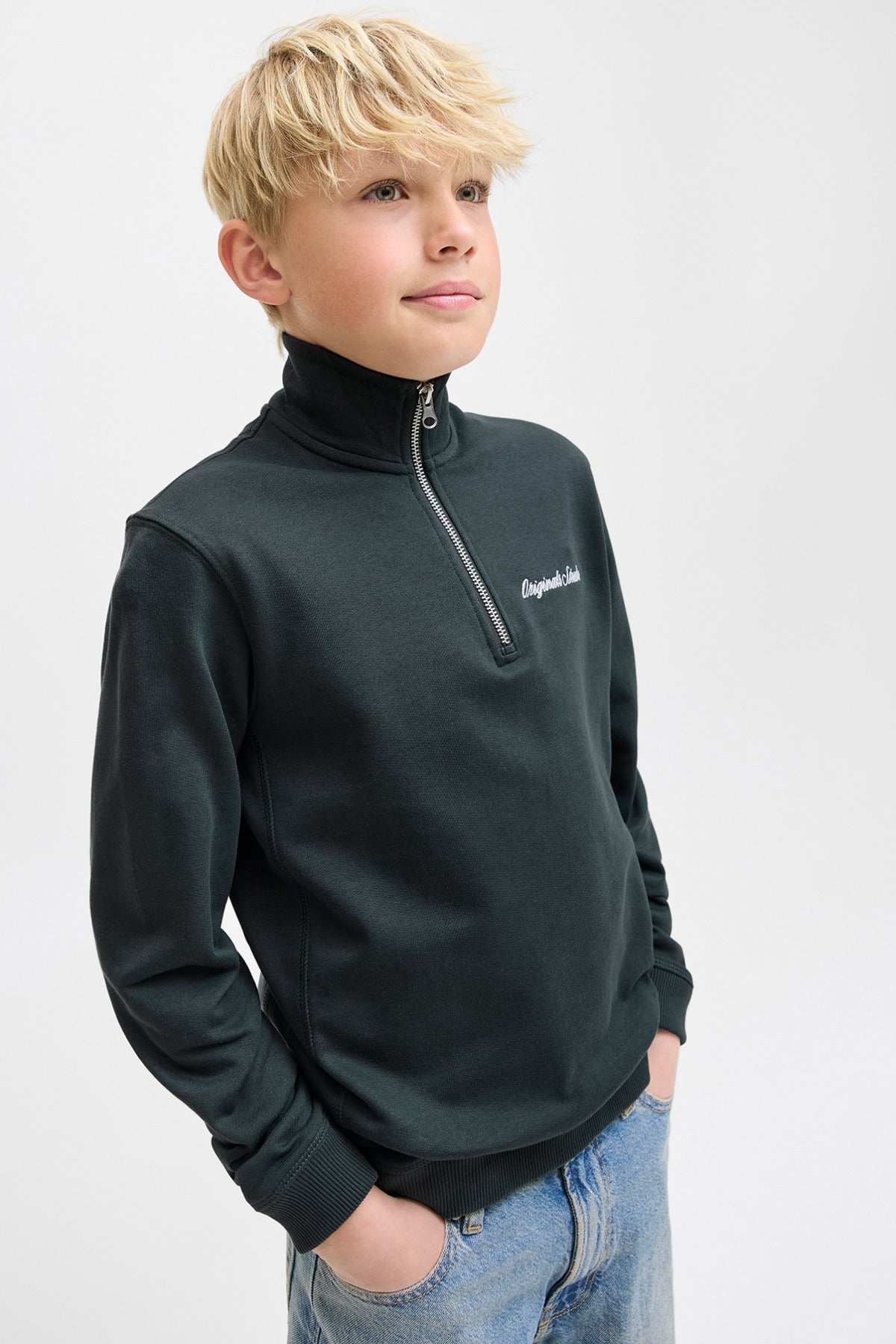 Jack & Jones Junior JORNORREBRO EMB SWEAT HIGH NECK JNR