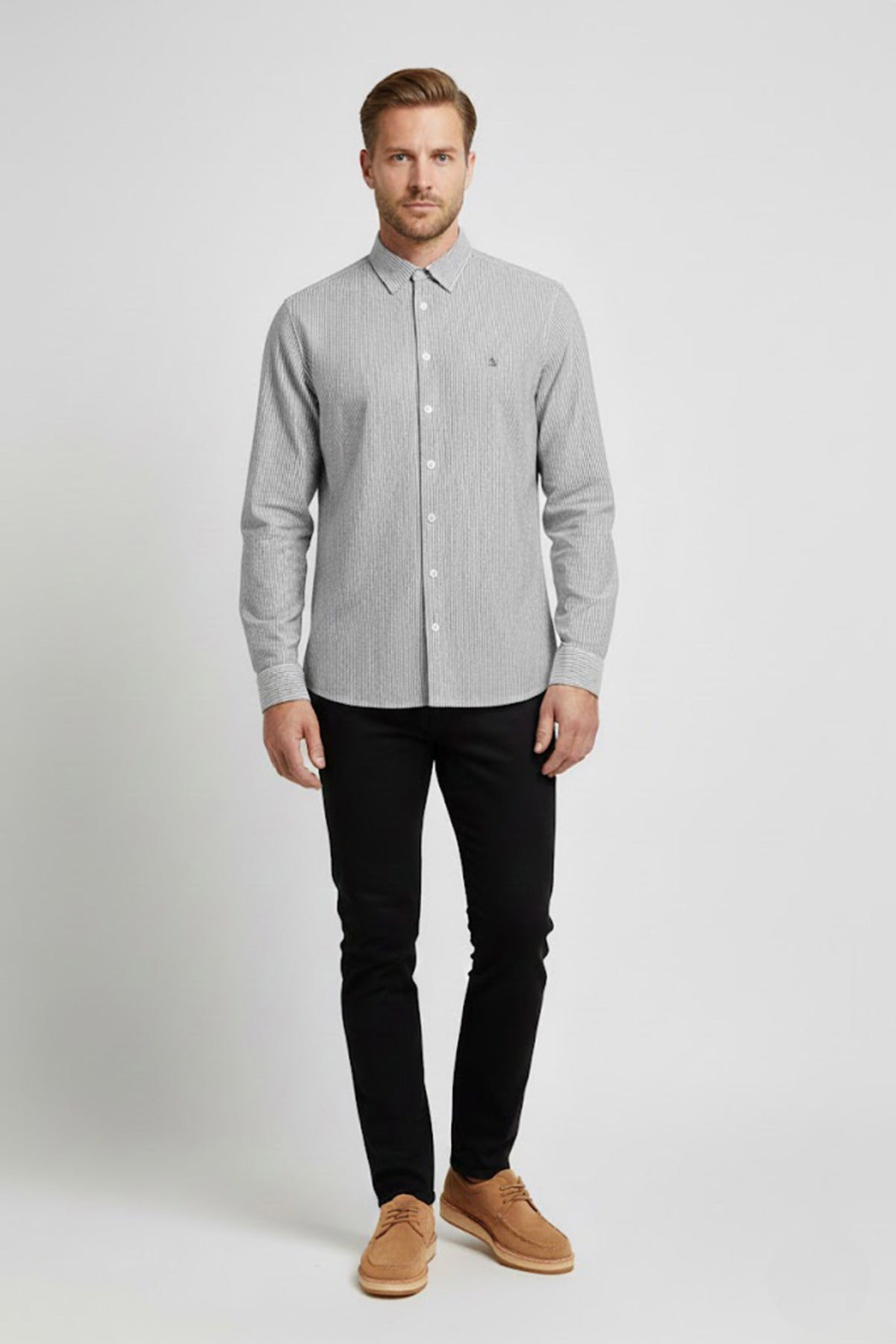 Milan LS - Klassisk langærmet oxford skjorte