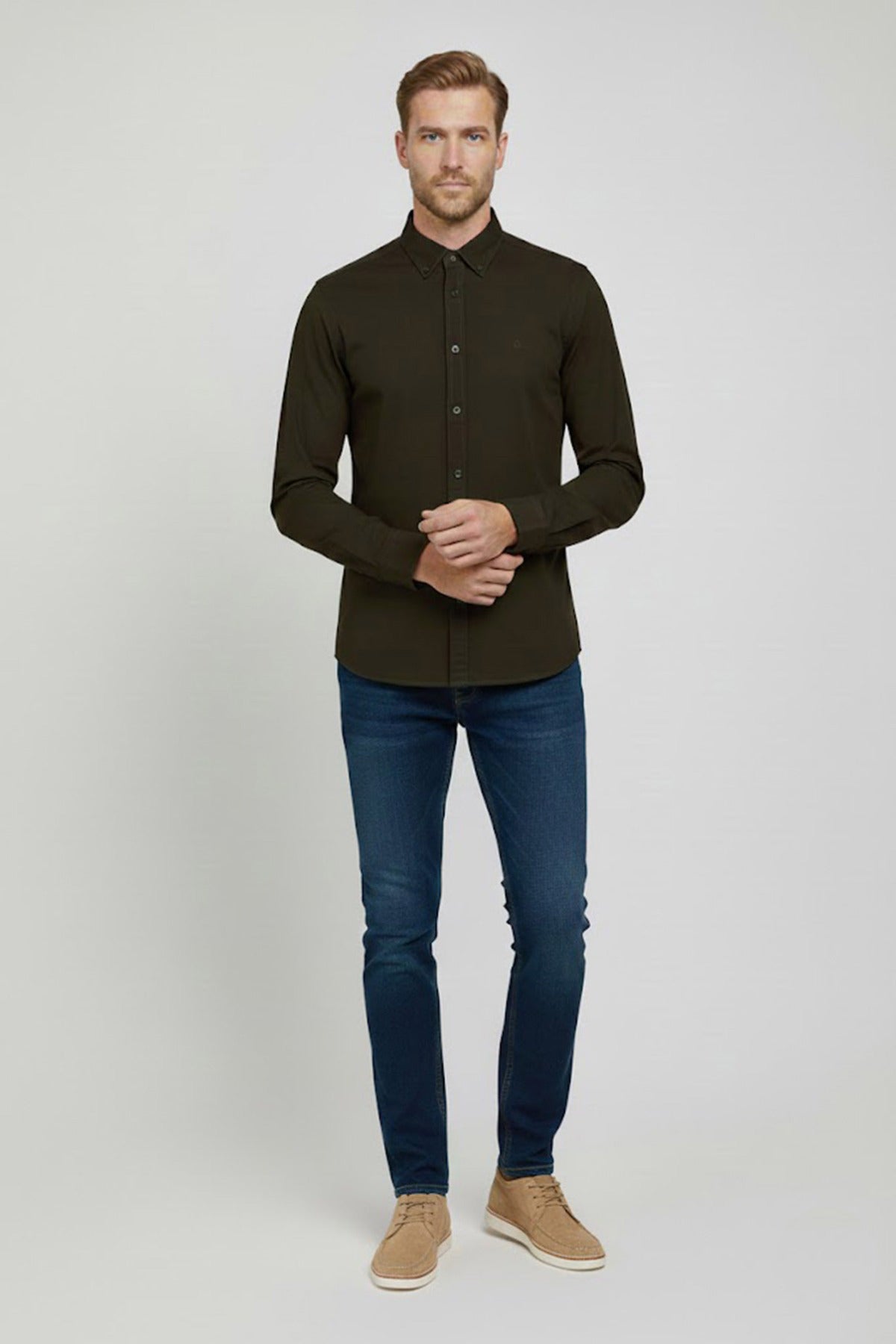 Milan LS - Klassisk langærmet oxford skjorte