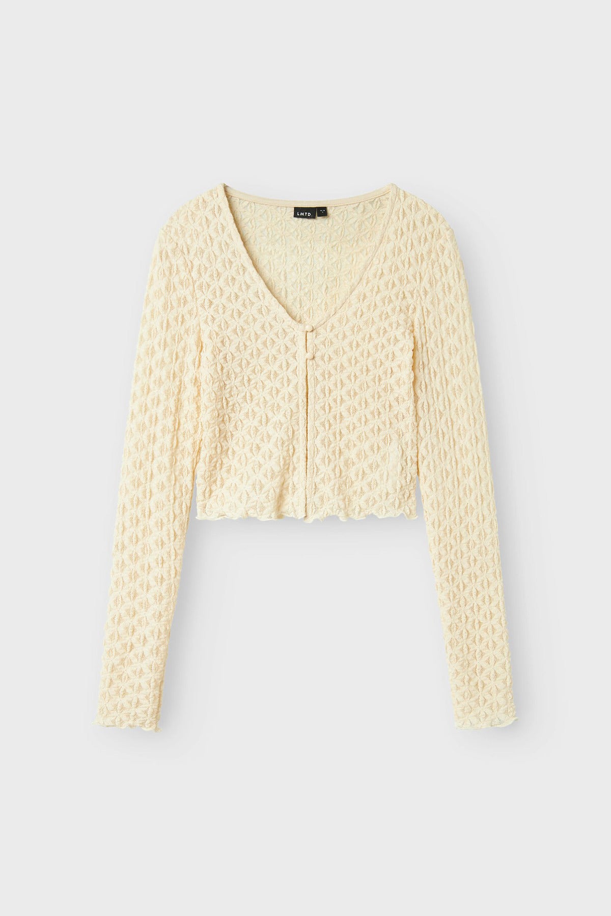LMTD GIRLS NLFRALMA LS LACE SHORT CARDIGAN