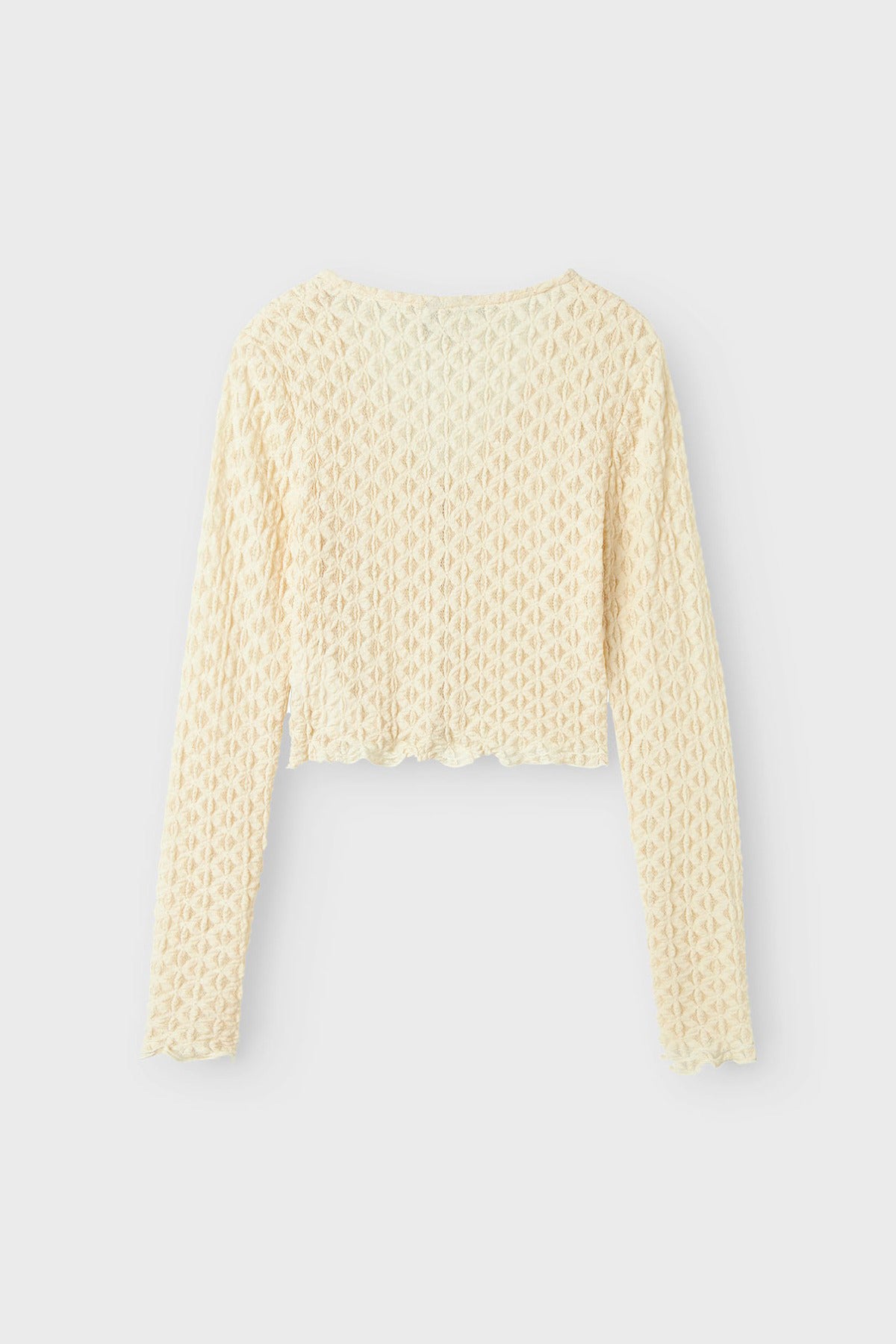 LMTD GIRLS NLFRALMA LS LACE SHORT CARDIGAN