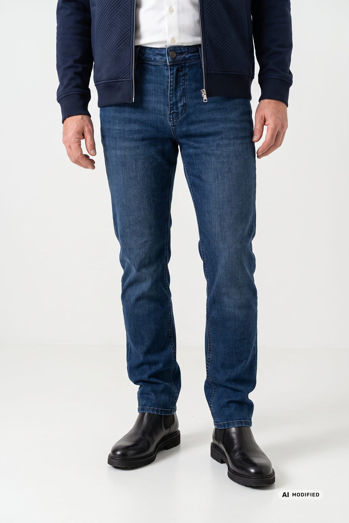 Wesley - Kvalitetsjeans med stræk og tapered pasform