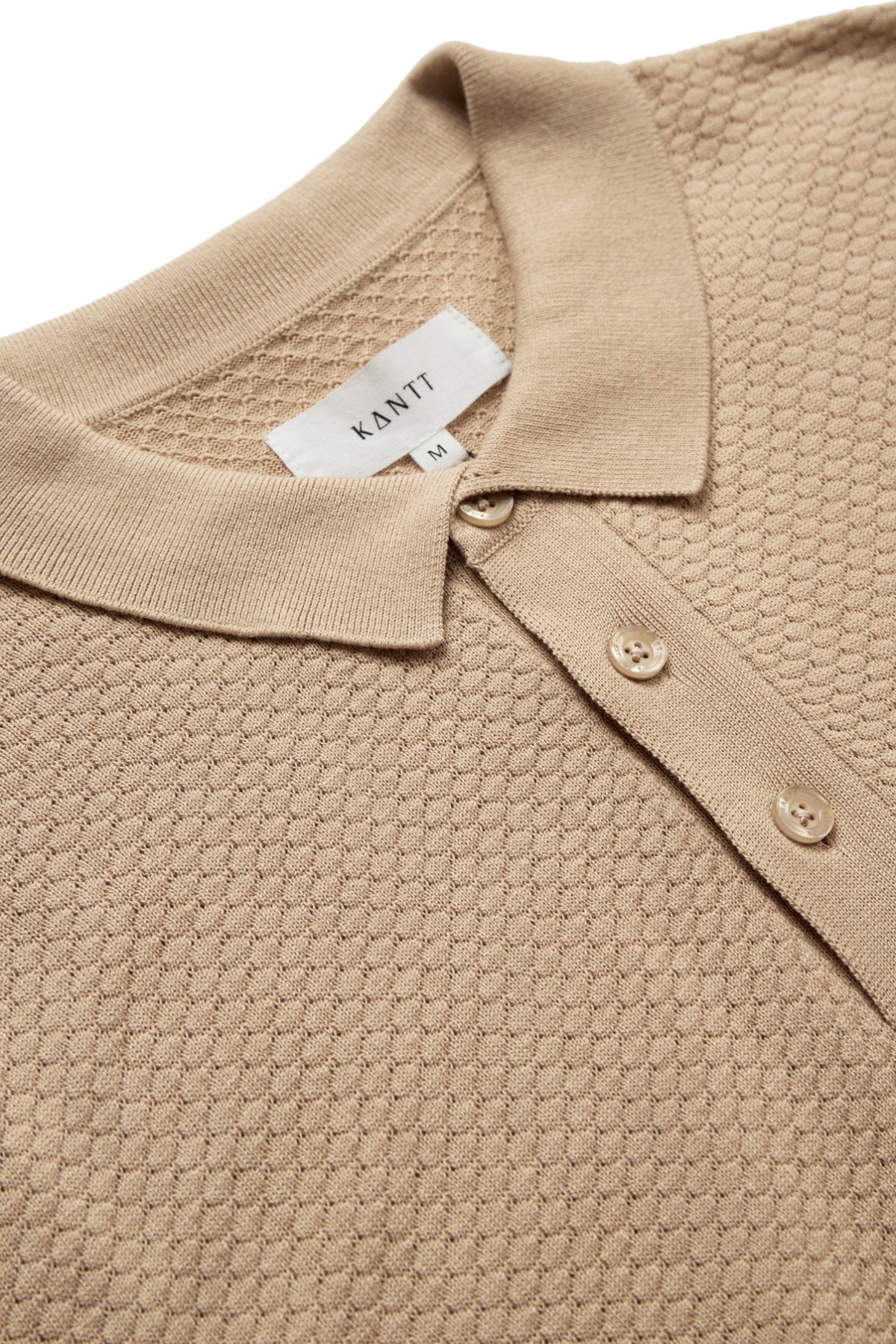 Jens SS - Kortærmet strik polo med struktur