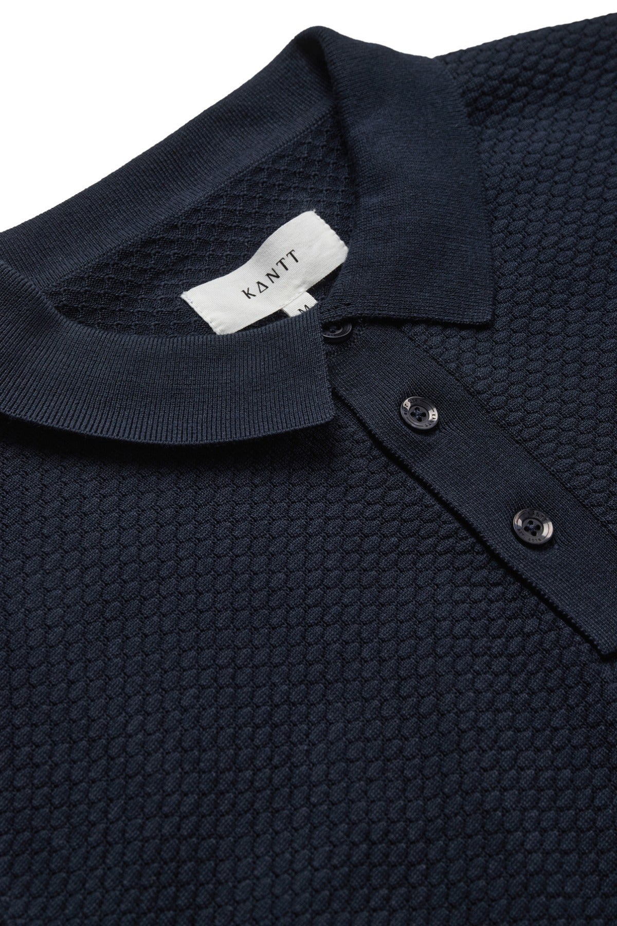 Jens SS - Kortærmet strik polo med struktur
