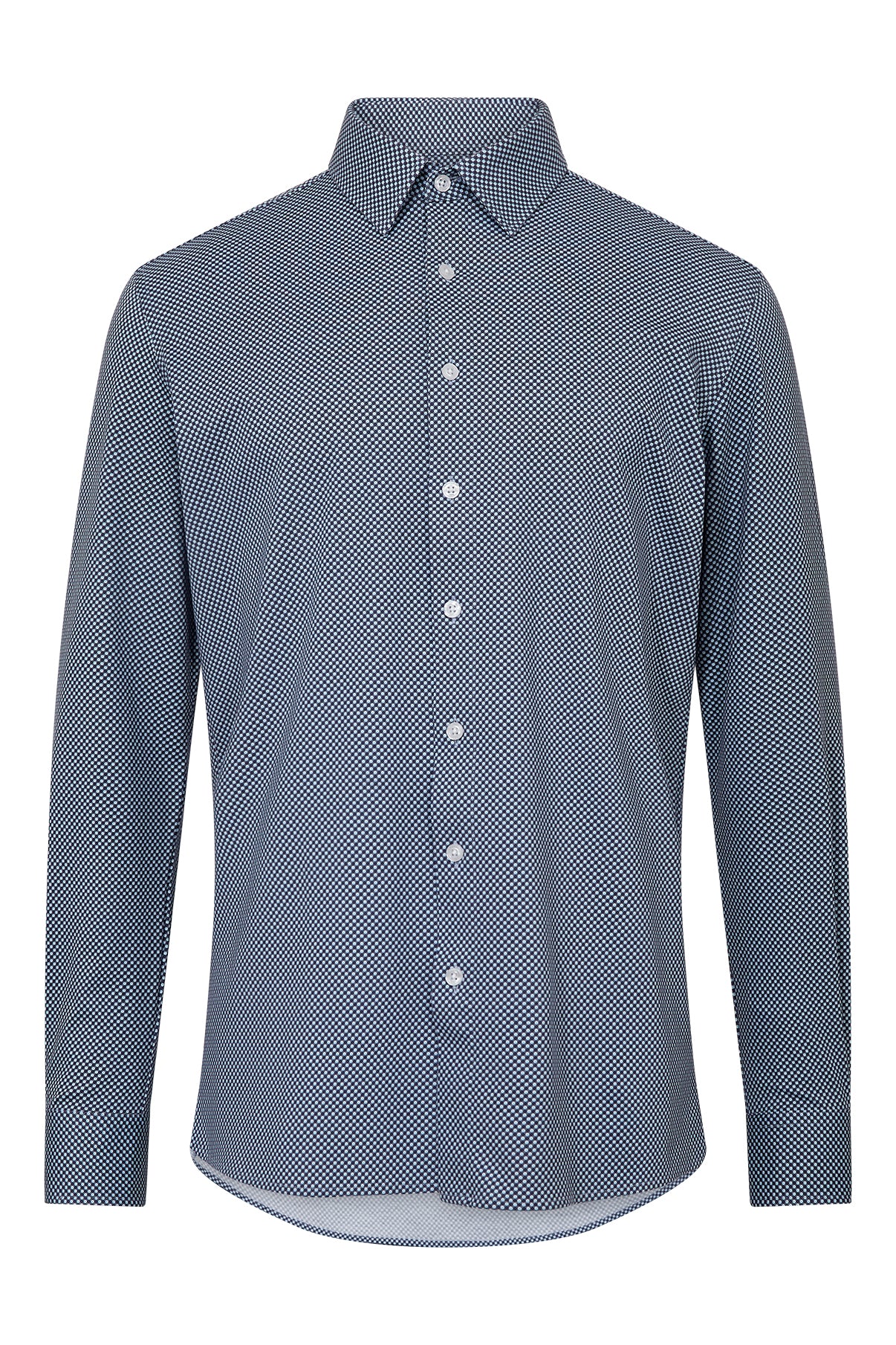 Langærmet jersey skjorte med ultra stretch i modern comfort fit