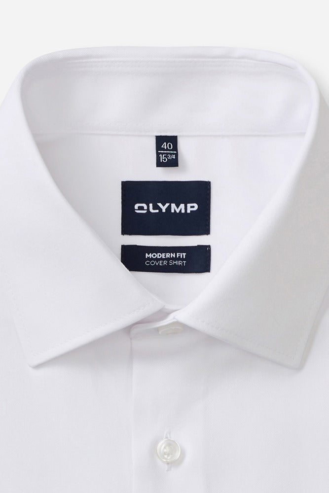 Langærmet covershirt i modern fit og strygefri kvalitet