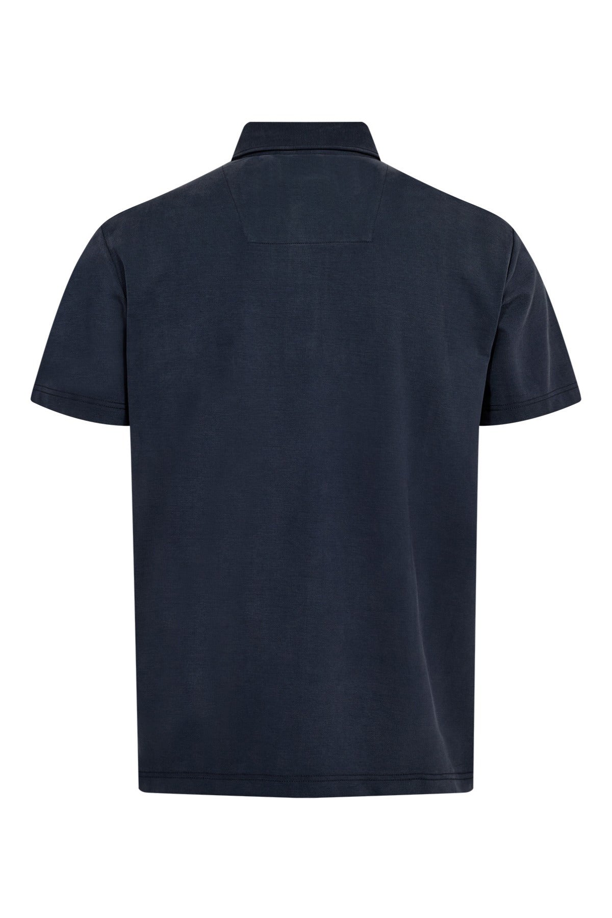 Kortærmet polo t-shirt i navy blå med klassisk krave og strækstof.