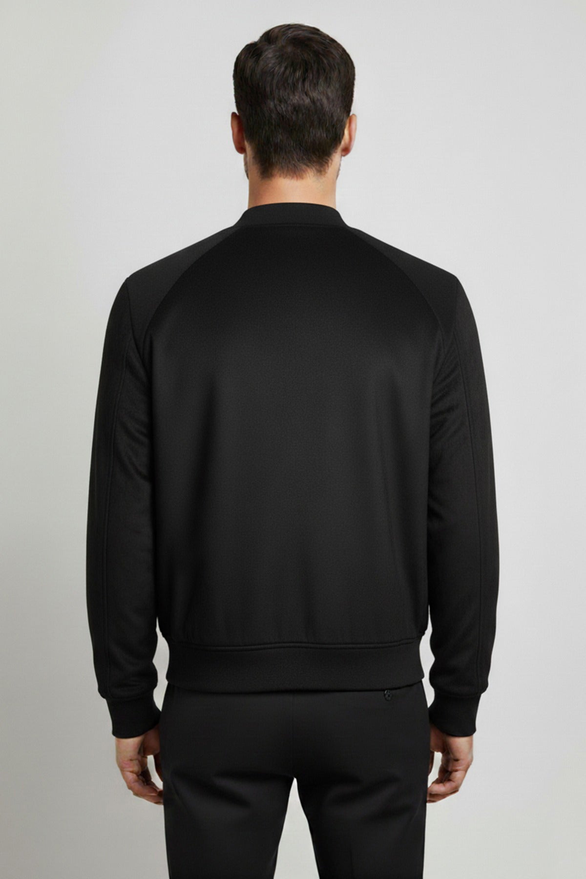 Bomberjakke med lommer i ruskindslook