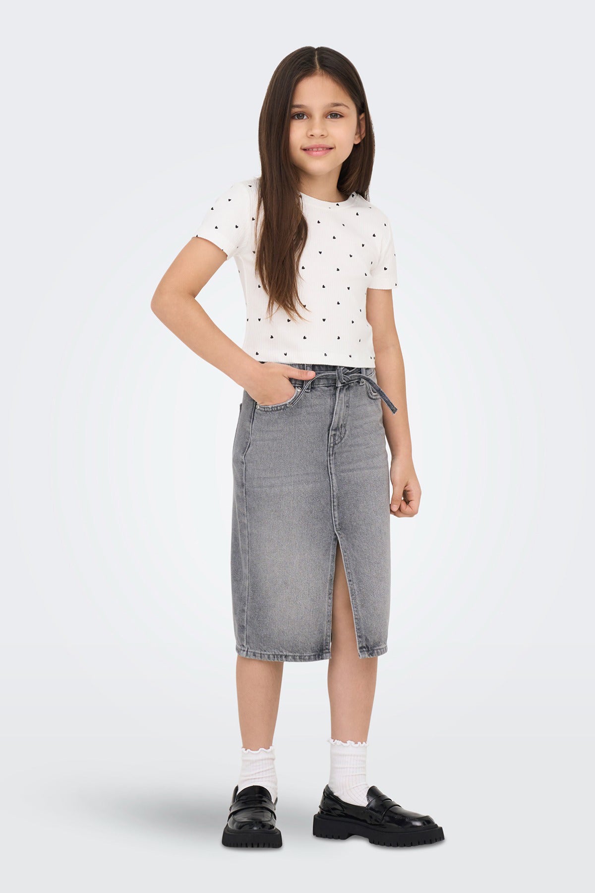 KIDS ONLY KOGGIANNA BELTED MIDI SKIRT DOT DNM