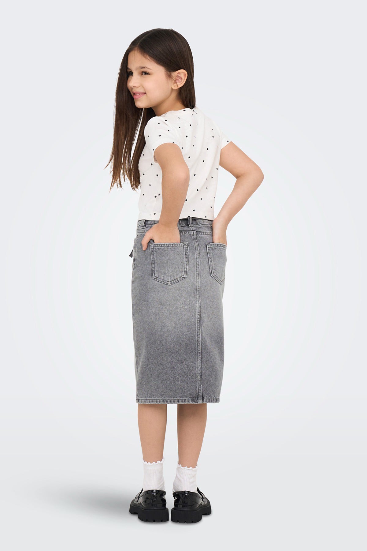 KIDS ONLY KOGGIANNA BELTED MIDI SKIRT DOT DNM