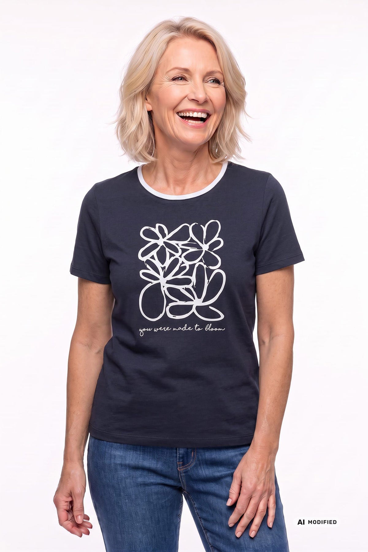 Faith - T-shirt med printdetalje