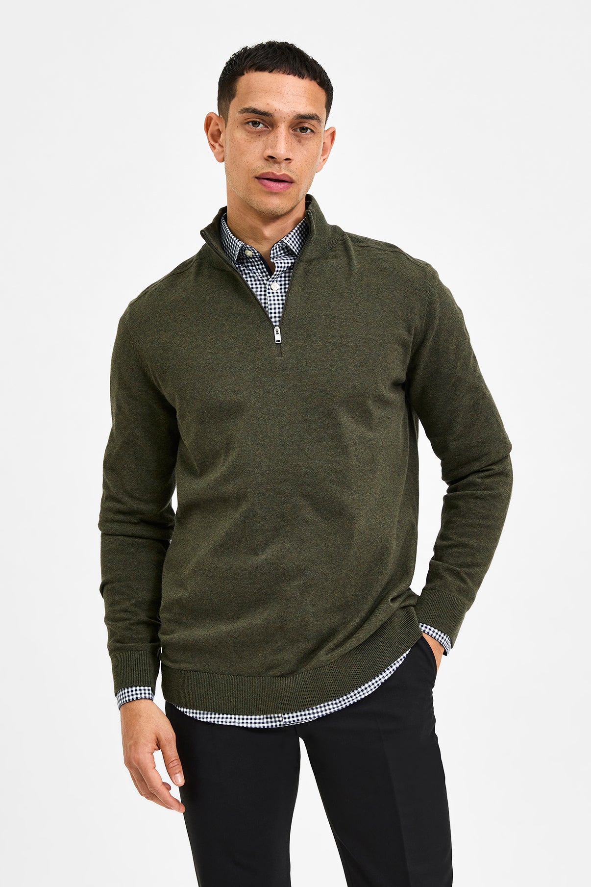 SELECTED HOMME SLHBERG LS HALF ZIP NOOS