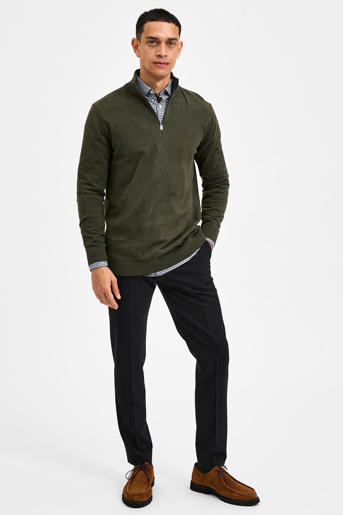SELECTED HOMME SLHBERG LS HALF ZIP NOOS