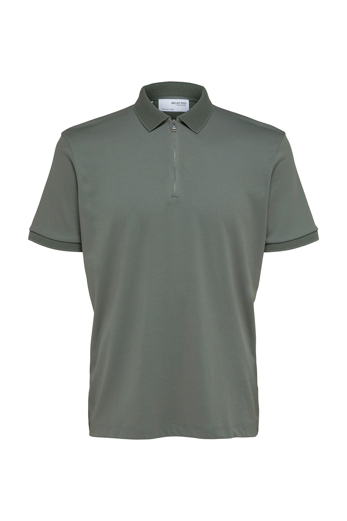 SELECTED HOMME SLHFAVE ZIP SS POLO NOOS