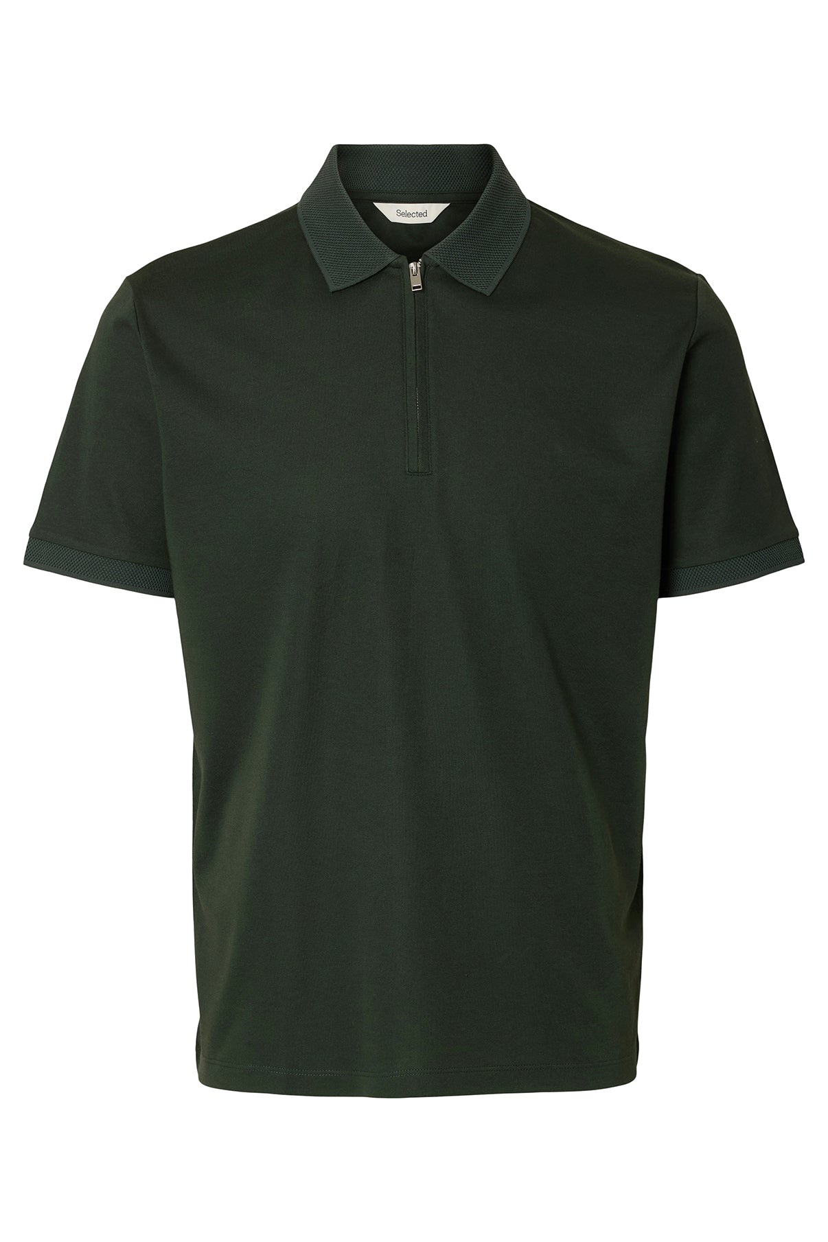 SELECTED HOMME SLHFAVE ZIP SS POLO NOOS