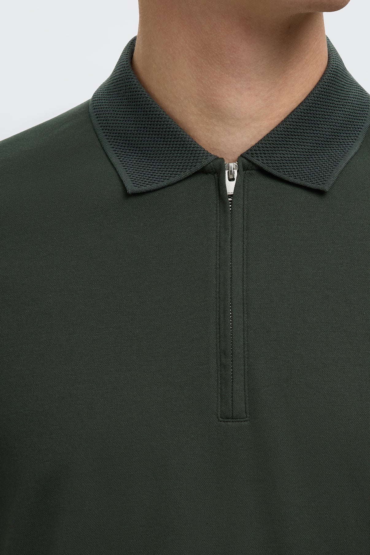 SELECTED HOMME SLHFAVE ZIP SS POLO NOOS