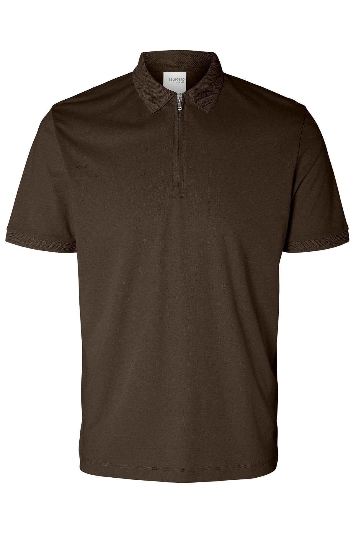 SELECTED HOMME SLHFAVE ZIP SS POLO NOOS