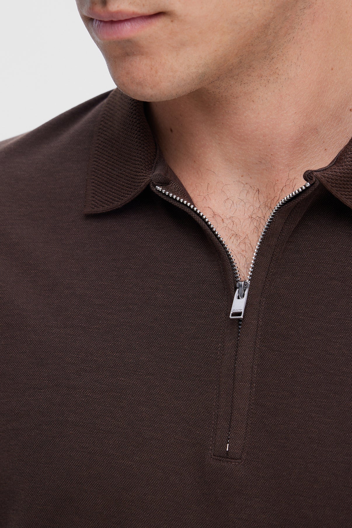 SELECTED HOMME SLHFAVE ZIP SS POLO NOOS