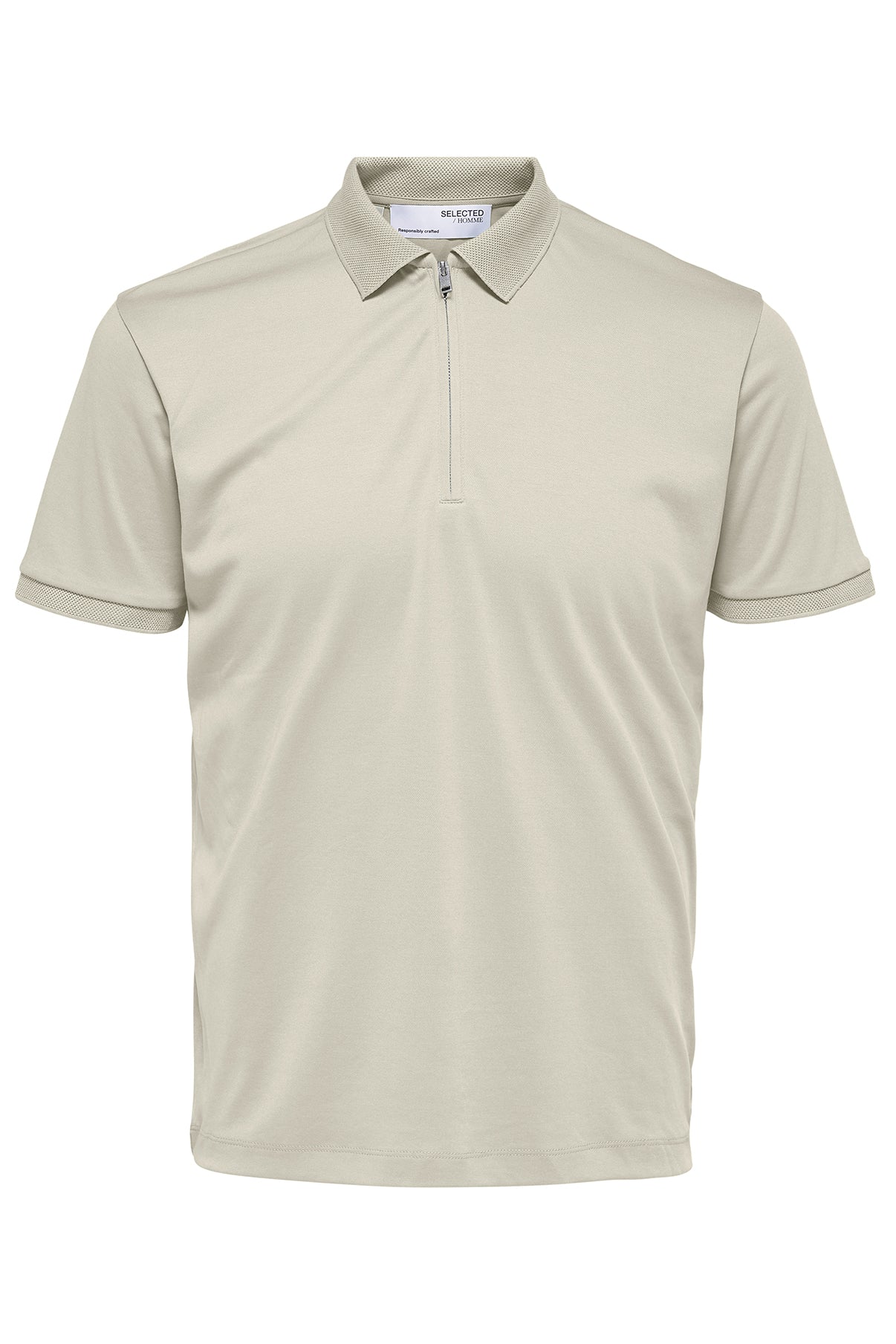 SELECTED HOMME SLHFAVE ZIP SS POLO NOOS