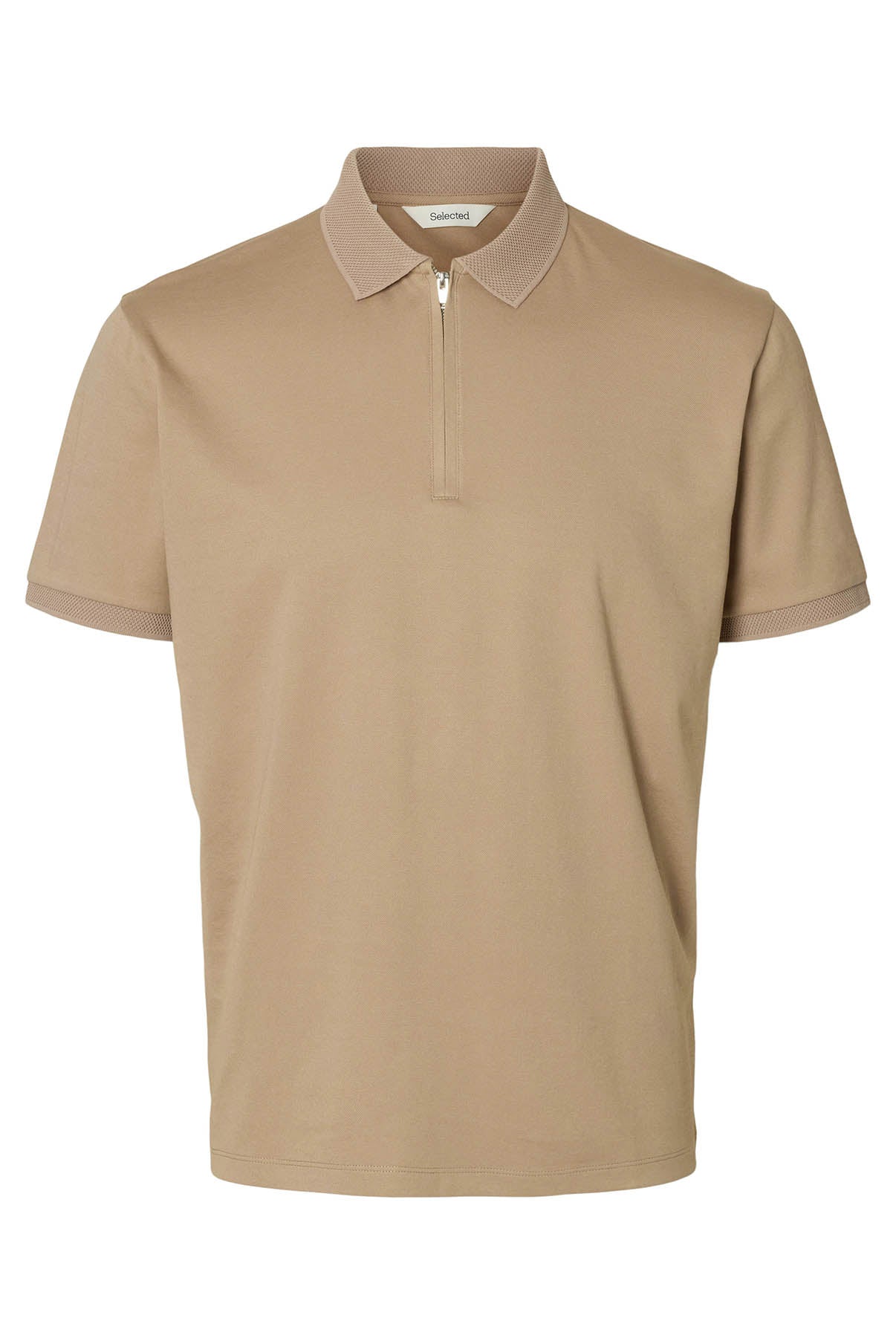 SELECTED HOMME SLHFAVE ZIP SS POLO NOOS