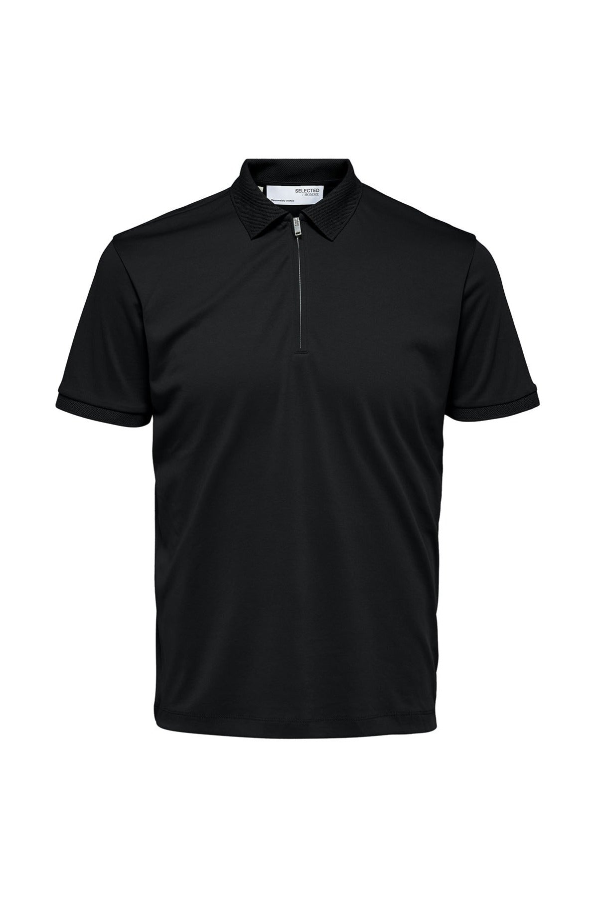 SELECTED HOMME SLHFAVE ZIP SS POLO NOOS