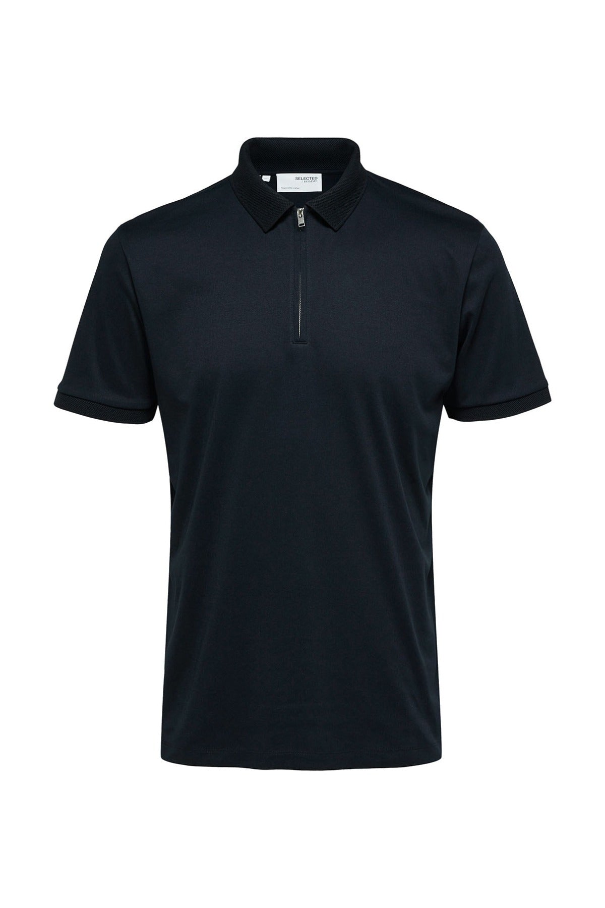 SELECTED HOMME SLHFAVE ZIP SS POLO NOOS