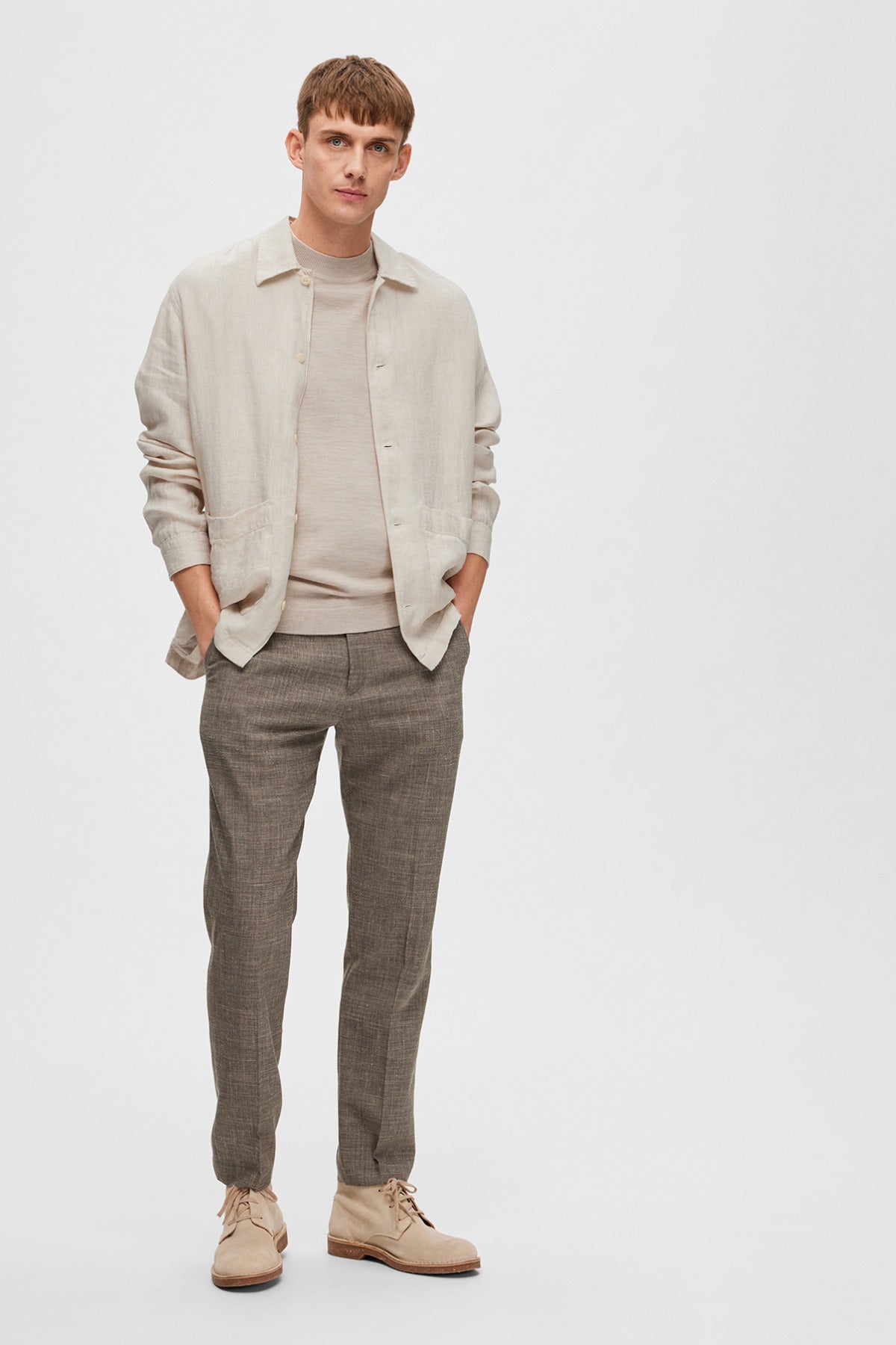 SELECTED HOMME SLHSLIM-OASIS LINEN TRS NOOS