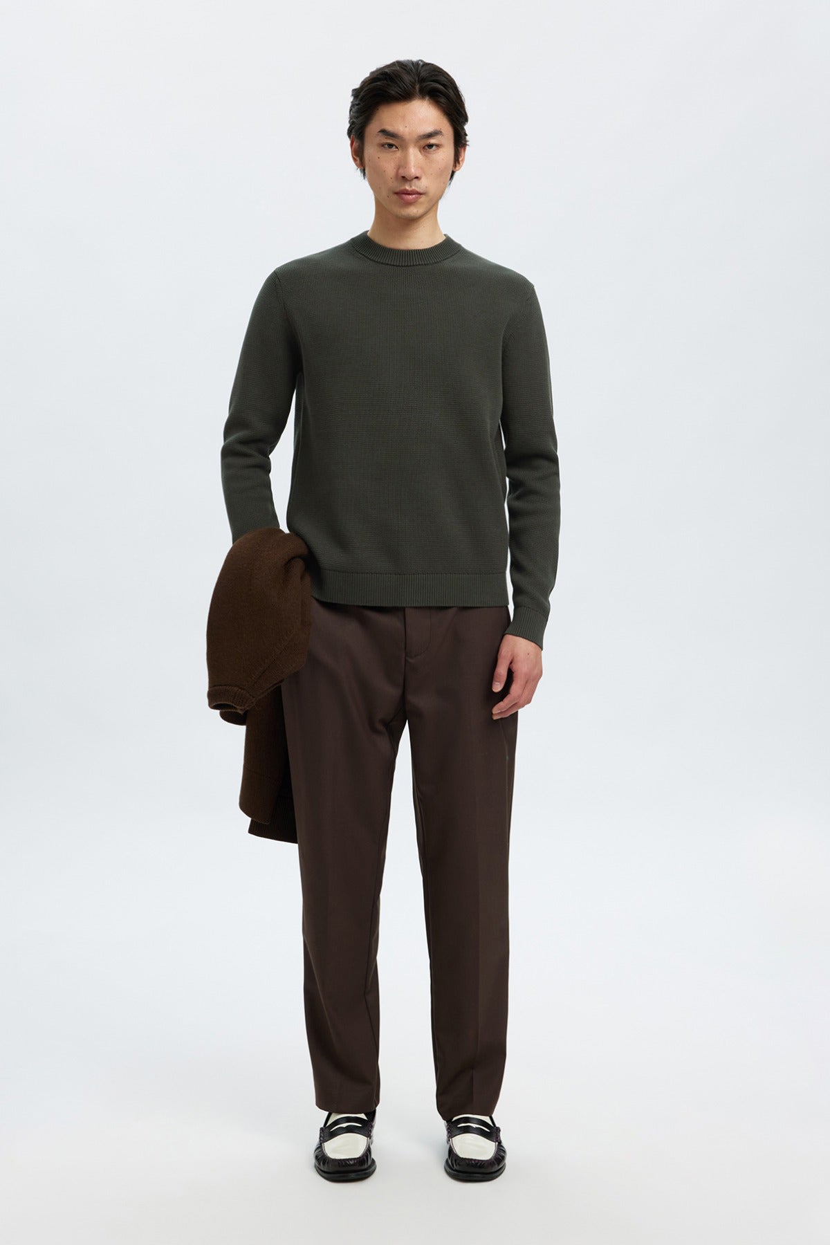 SELECTED HOMME SLHDANE LS KNIT STRUCTURE CREW NECK NOOS