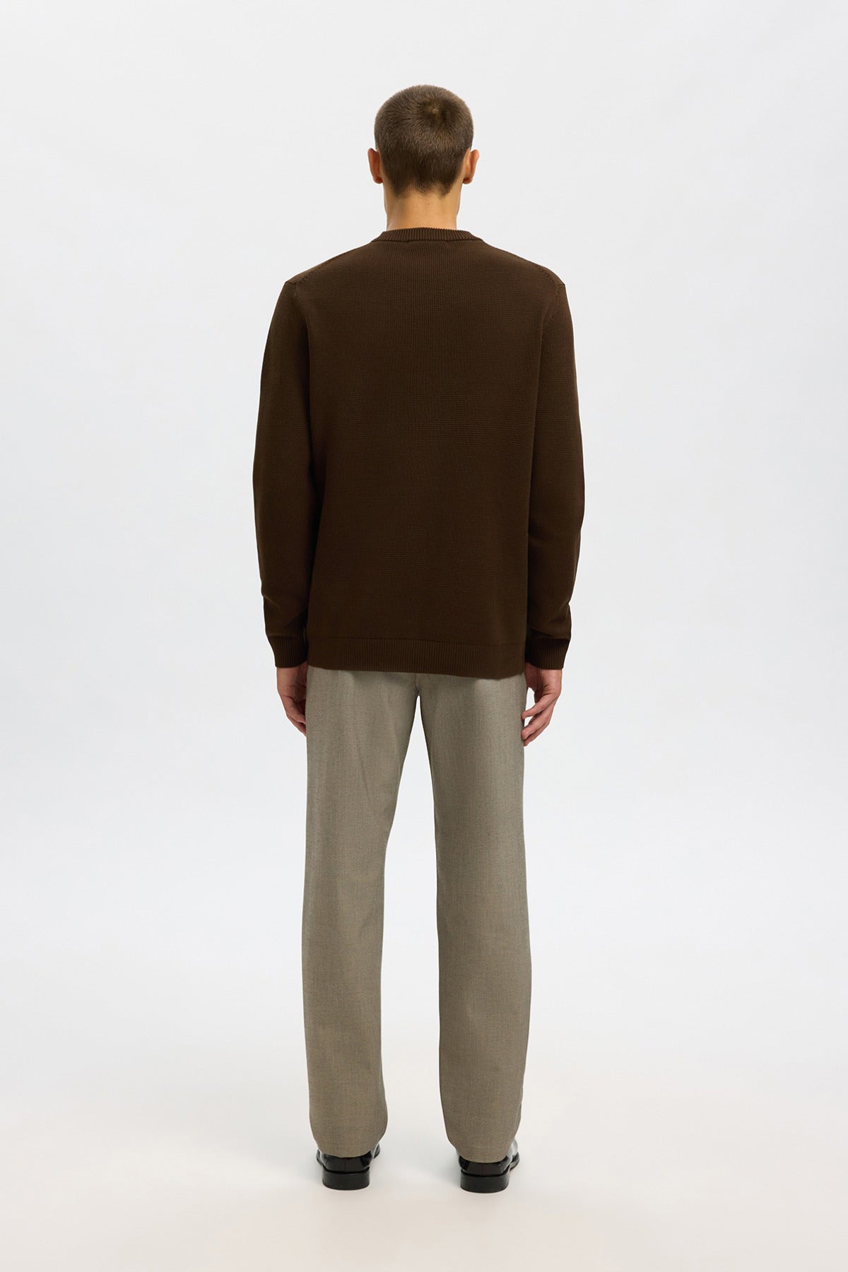 SELECTED HOMME SLHDANE LS KNIT STRUCTURE CREW NECK NOOS