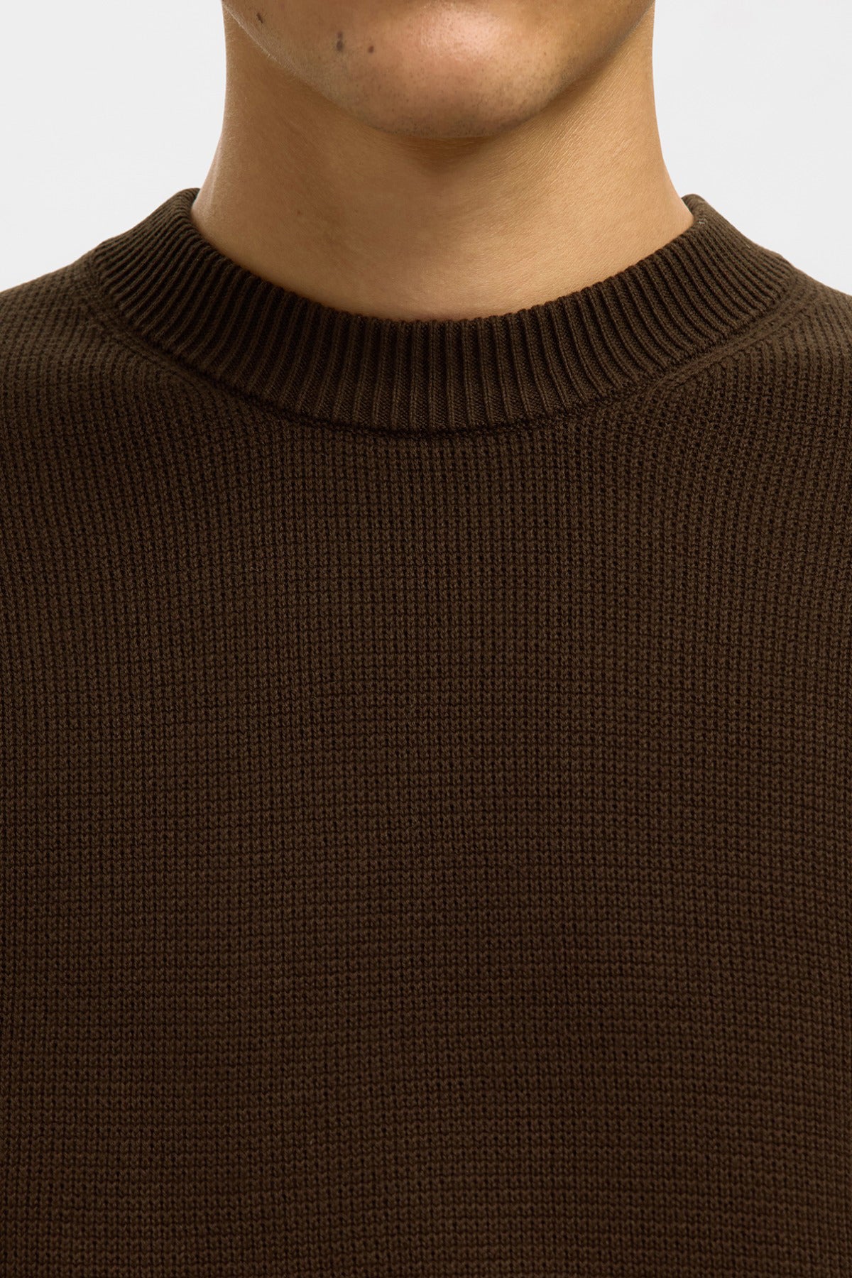 SELECTED HOMME SLHDANE LS KNIT STRUCTURE CREW NECK NOOS