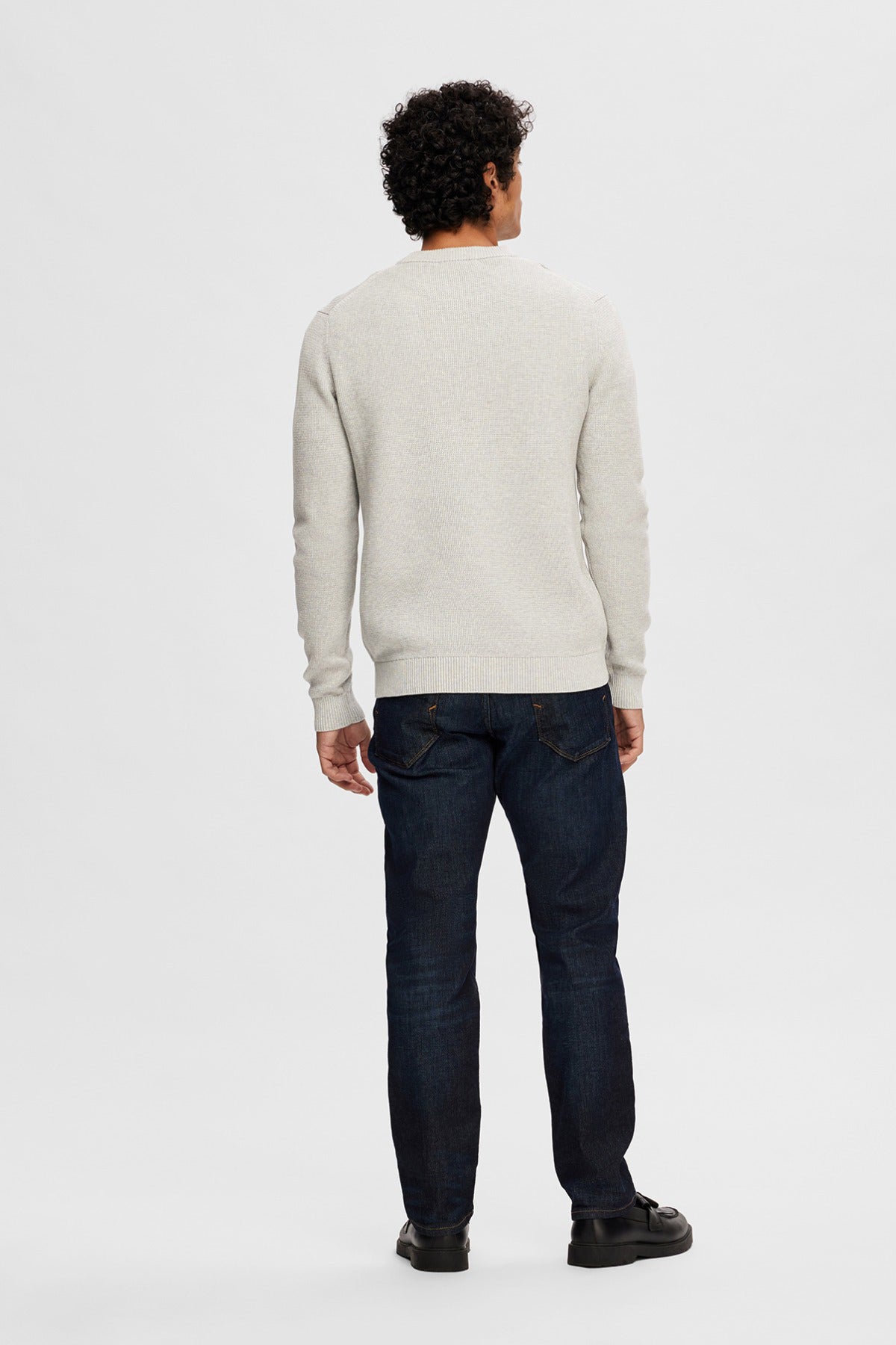 SELECTED HOMME SLHDANE LS KNIT STRUCTURE CREW NECK NOOS
