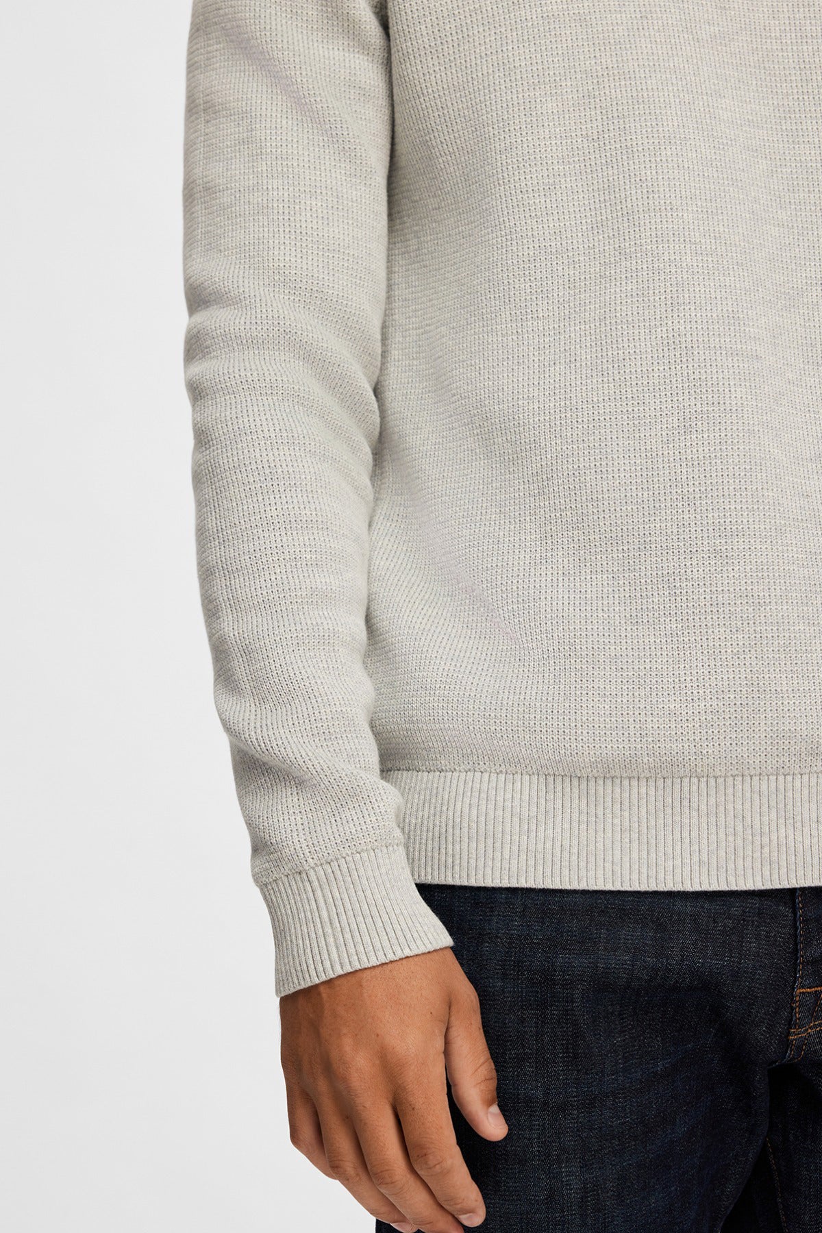 SELECTED HOMME SLHDANE LS KNIT STRUCTURE CREW NECK NOOS