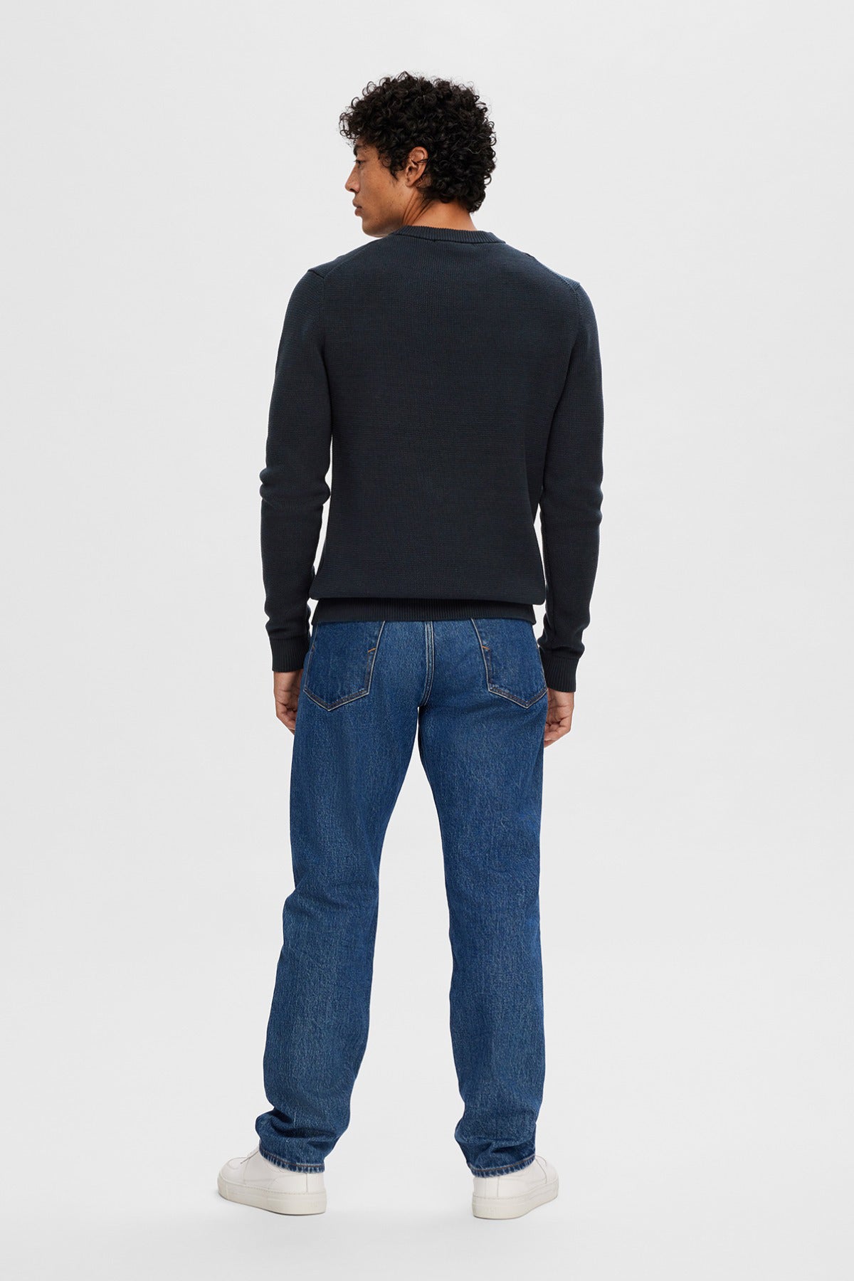 SELECTED HOMME SLHDANE LS KNIT STRUCTURE CREW NECK NOOS
