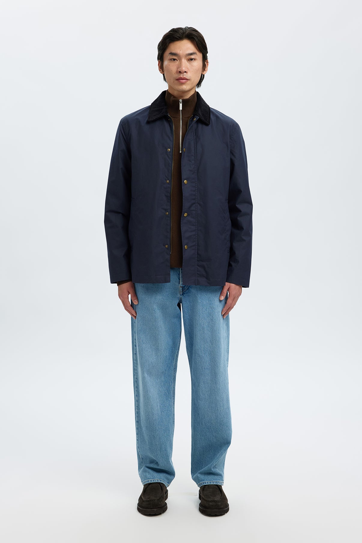 SELECTED HOMME SLHDANE LS KNIT STRUCTURE HALF ZIP NOOS