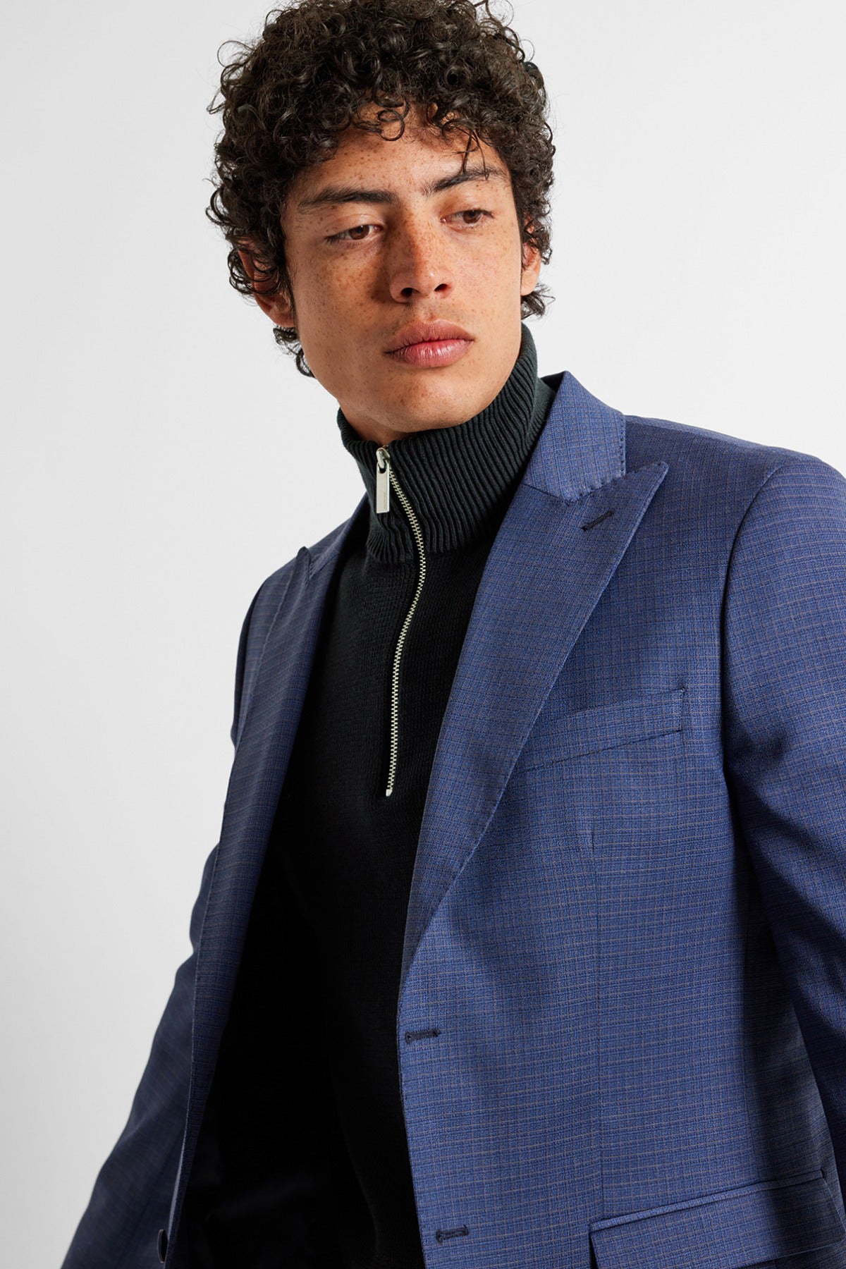 SELECTED HOMME SLHDANE LS KNIT STRUCTURE HALF ZIP NOOS