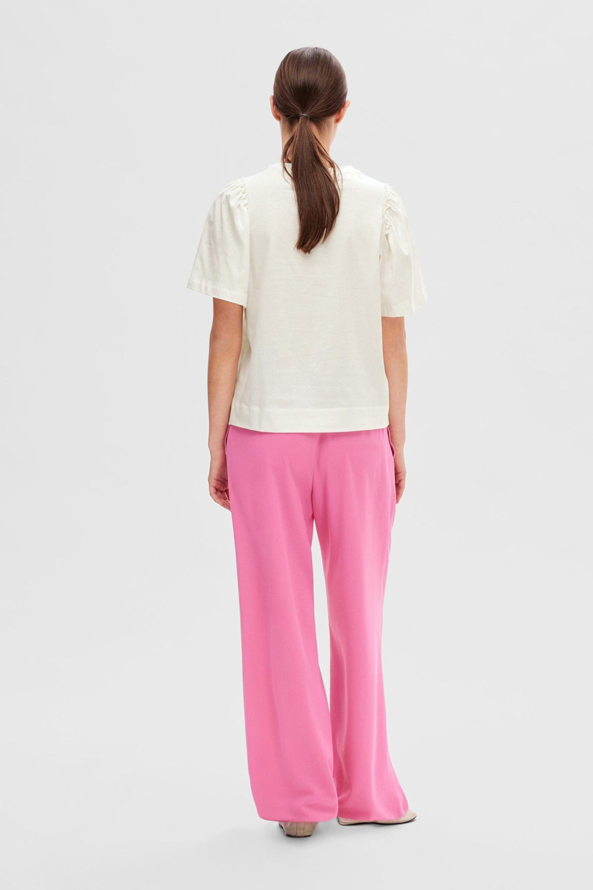 SELECTED FEMME SLFPENELOPE 2/4 RUFFLE TEE NOOS