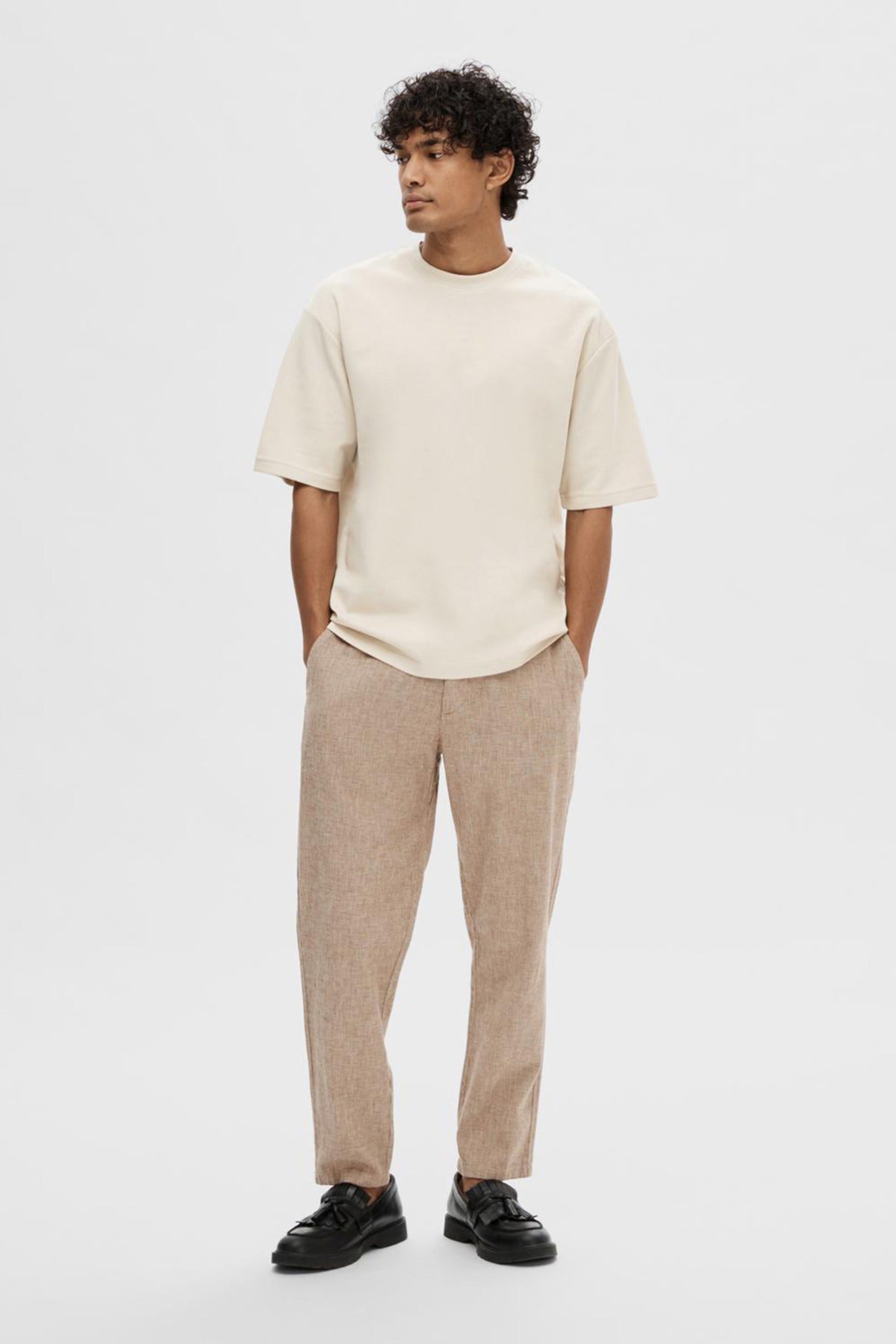 SELECTED HOMME SLHLOOSEOSCAR SS O-NECK TEE NOOS