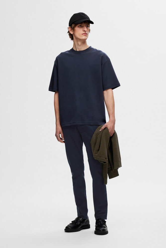 SLHLOOSEOSCAR - Boxy t-shirt med korte ærmer