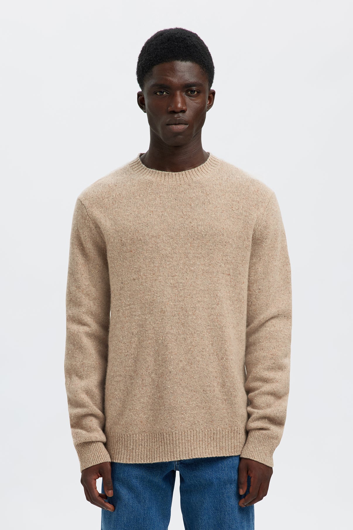 SELECTED HOMME SLHNEIL LS KNIT NEPS CREW NECK