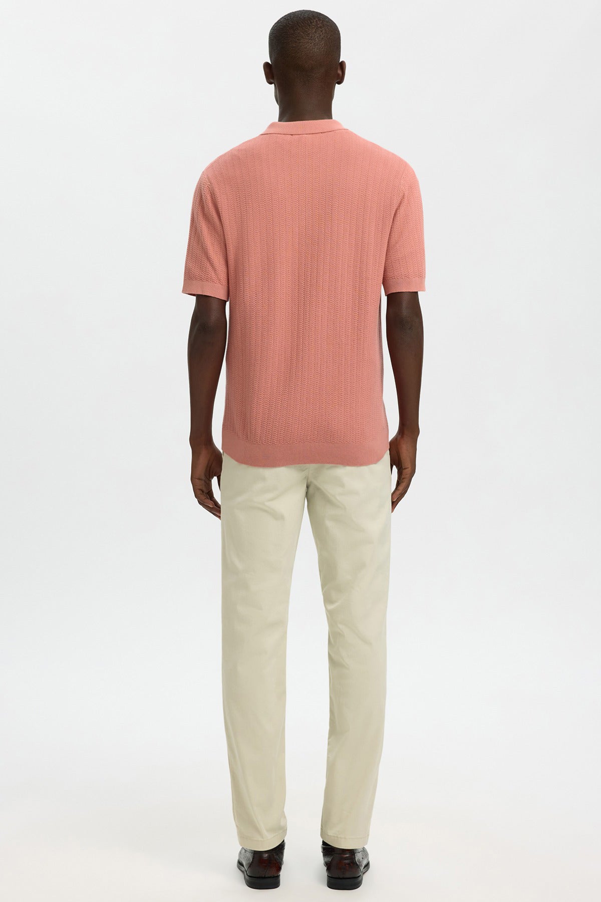 SLHCRAN - Kortærmet strik polo med zip