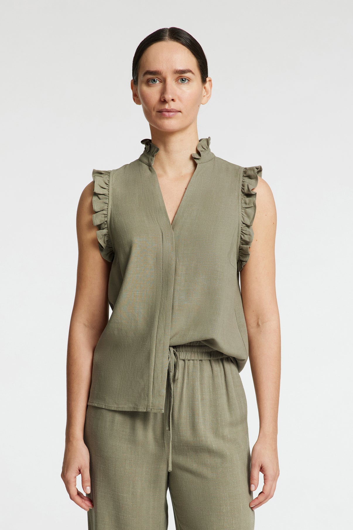 SELECTED FEMME SLFVIVA SL RUFFLE TOP NOOS