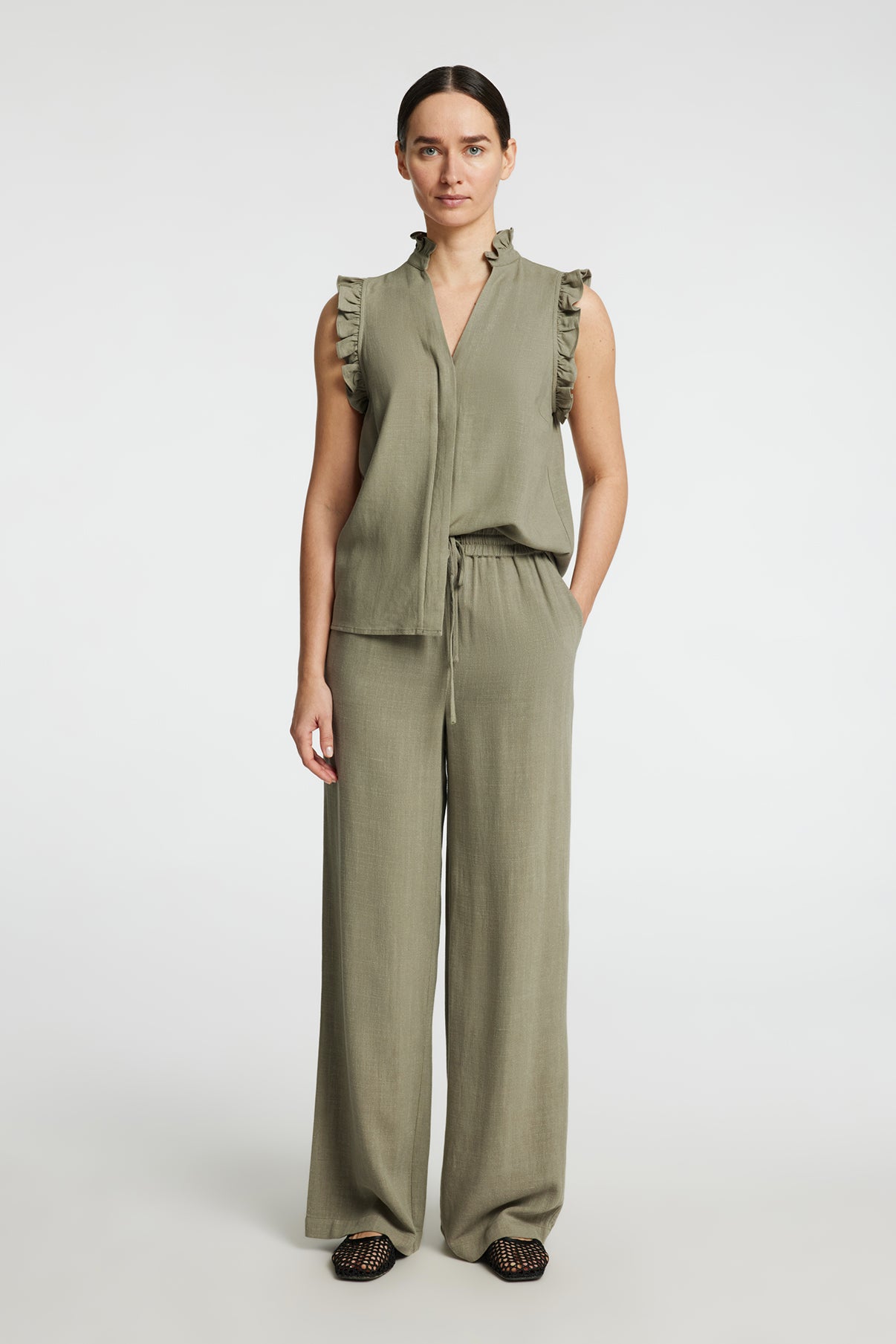 SELECTED FEMME SLFVIVA SL RUFFLE TOP NOOS